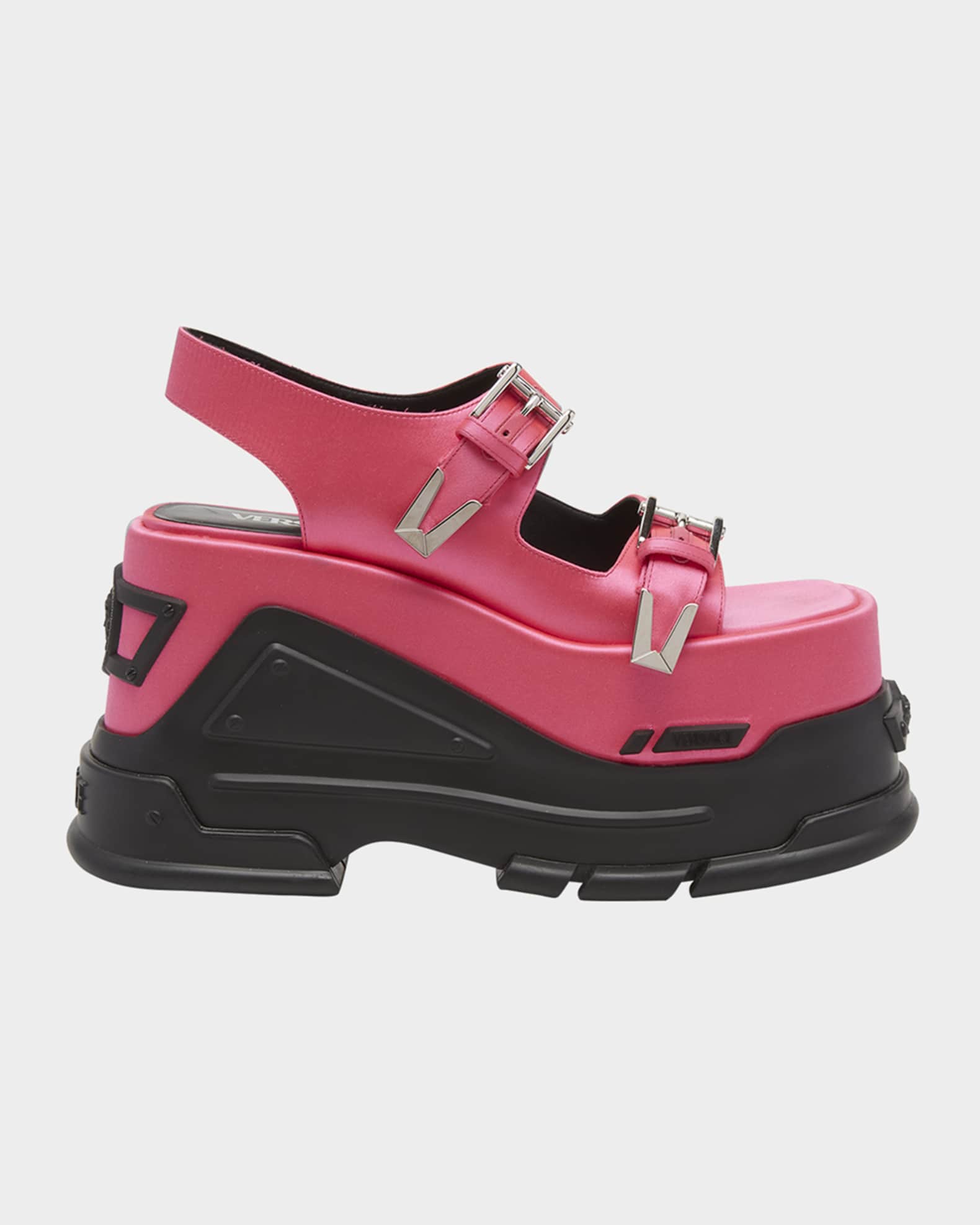 Versace Silk Dual Buckle Sporty Sandals Neiman Marcus