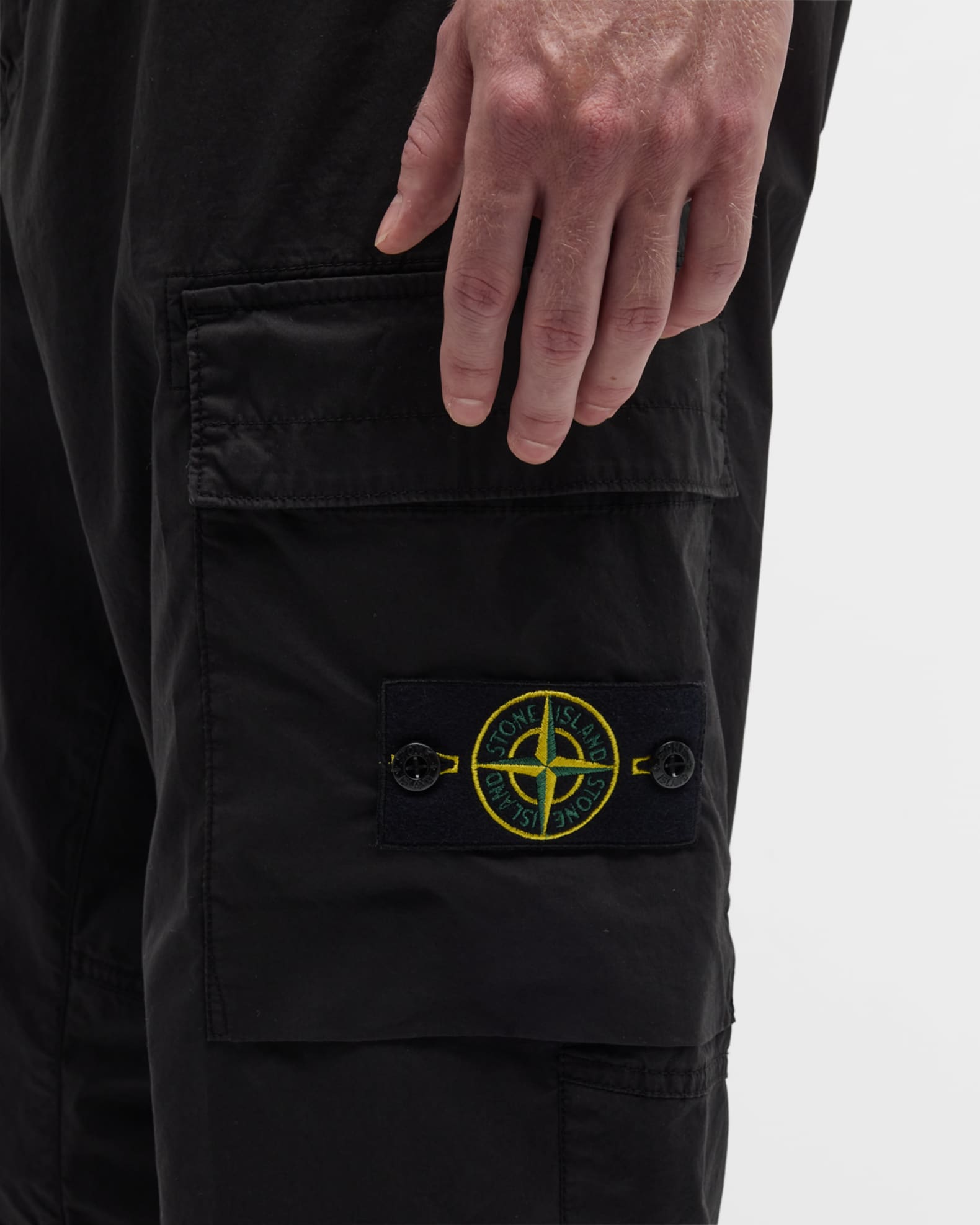Stone Island Gray Cotton Cargo Pants