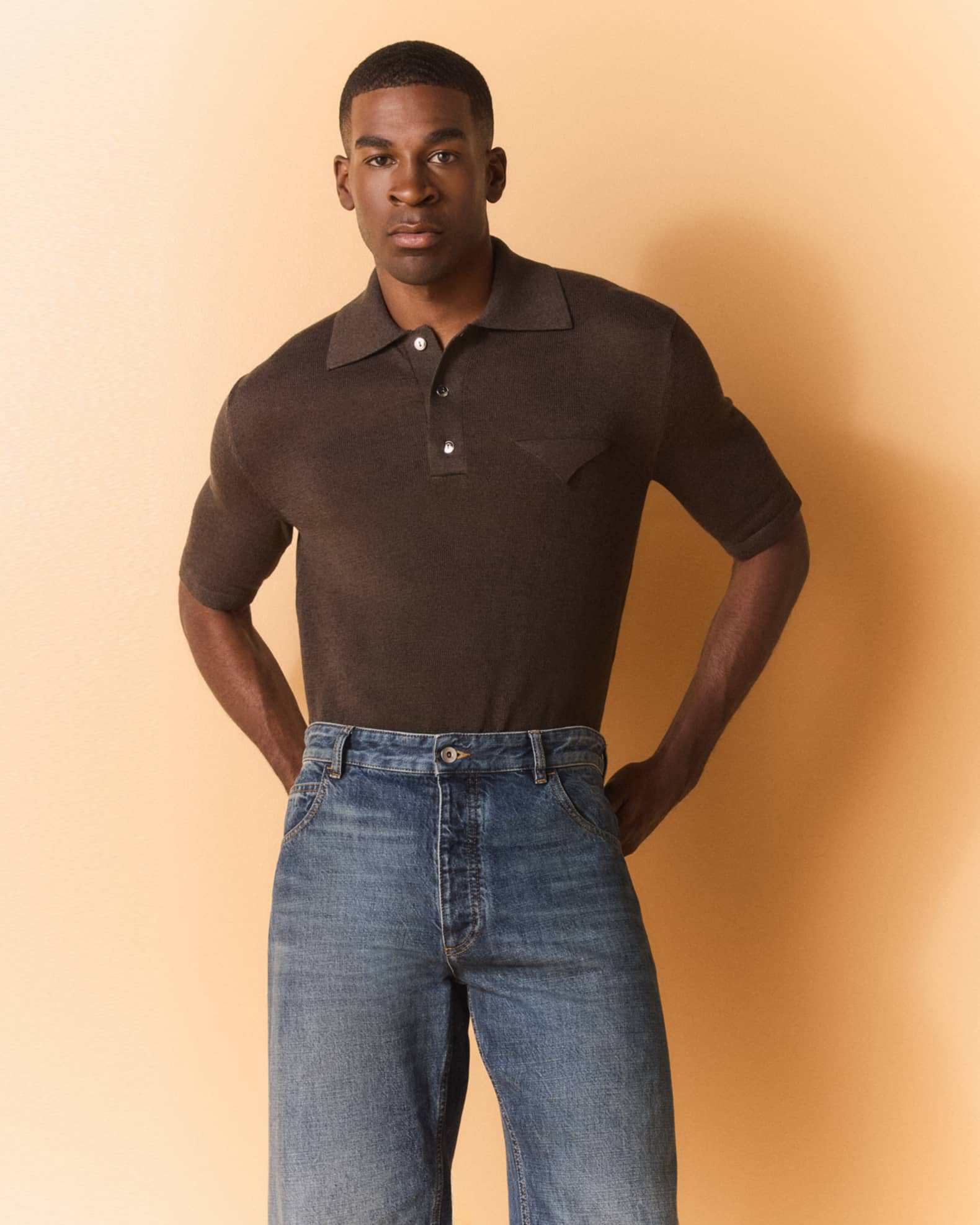Tシャツ・カットソー BOTTEGA VENETA Bottega Veneta String Linen Knit Polo Bottega Veneta Linen-Knit Polo in Natural for Men | Lyst