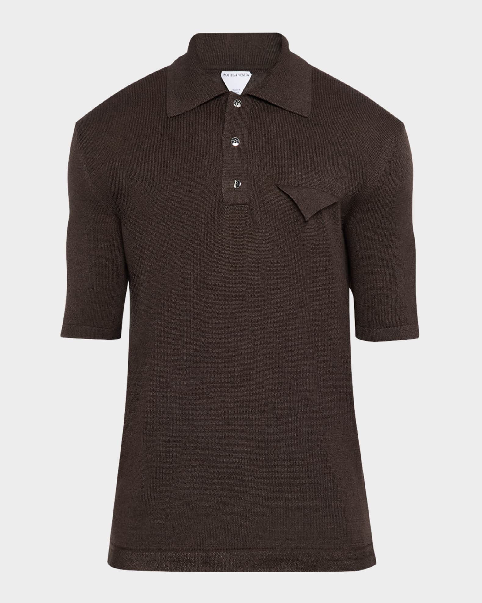 Men's Linen-Knit Polo  0