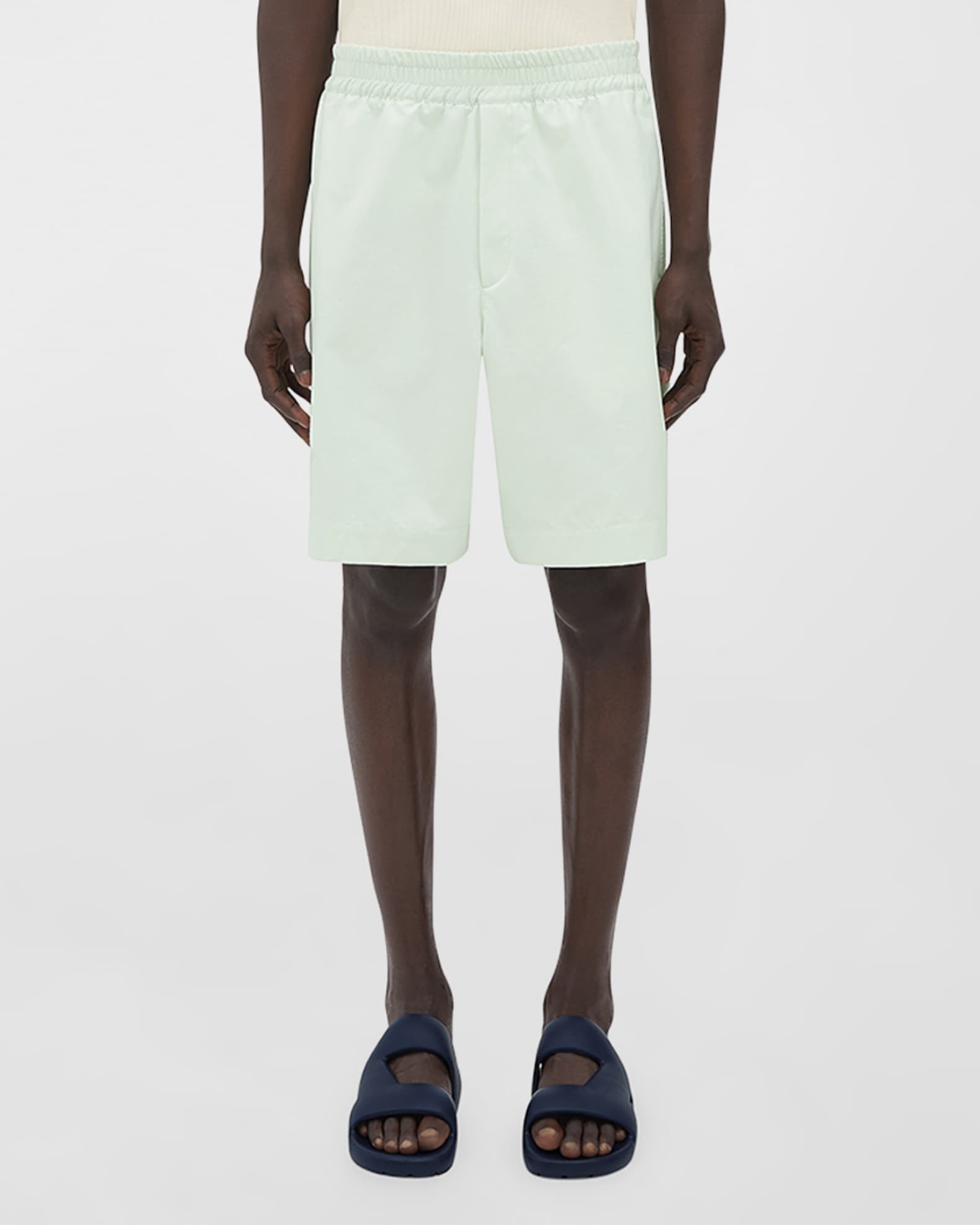 Bottega Men's Compact CottonCanvas Shorts Neiman Marcus