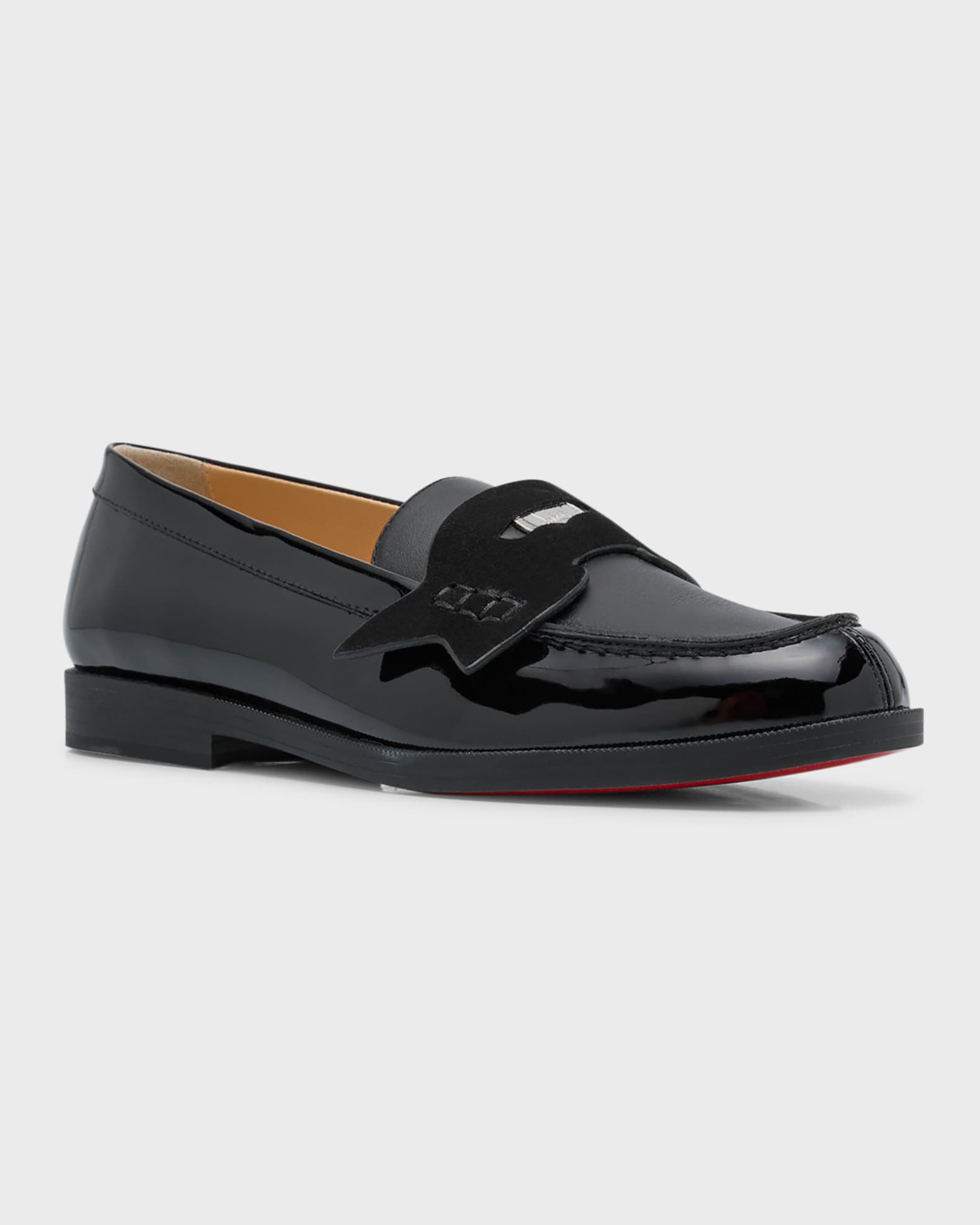 Christian Louboutin Kid's Penny Calf Leather Loafers, Size Kids ...