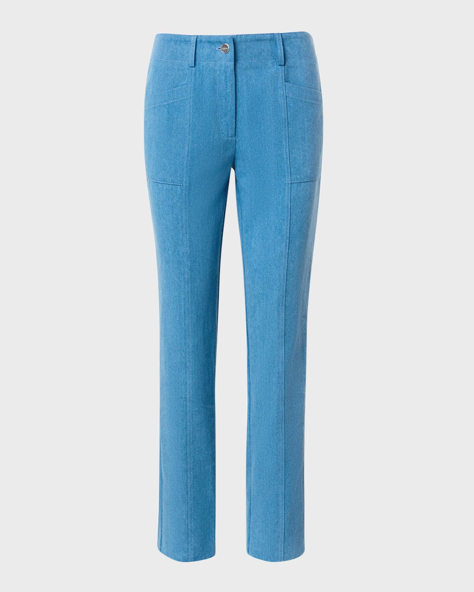 Akris Monny Slim-Fit Denim Pants with Cargo Pockets | Neiman Marcus