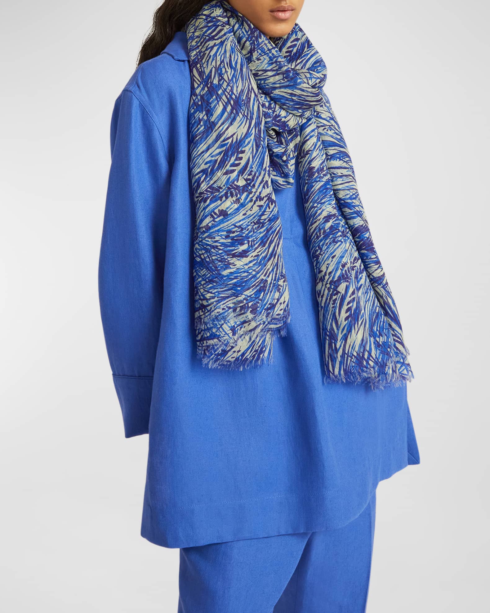 Cameron Cashmere Scarf - Foliage main image 1