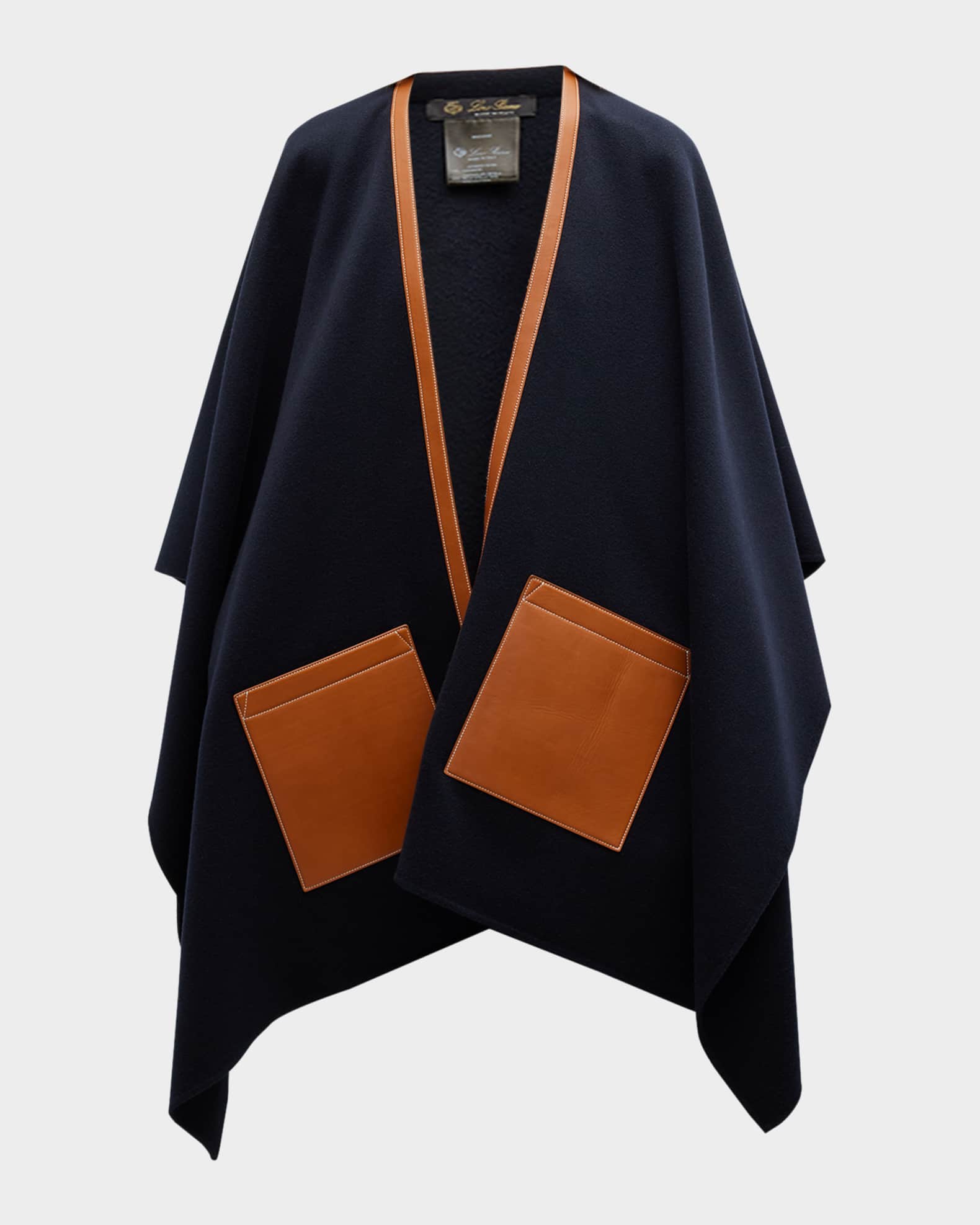 Teodora Cashmere Leather Cape
