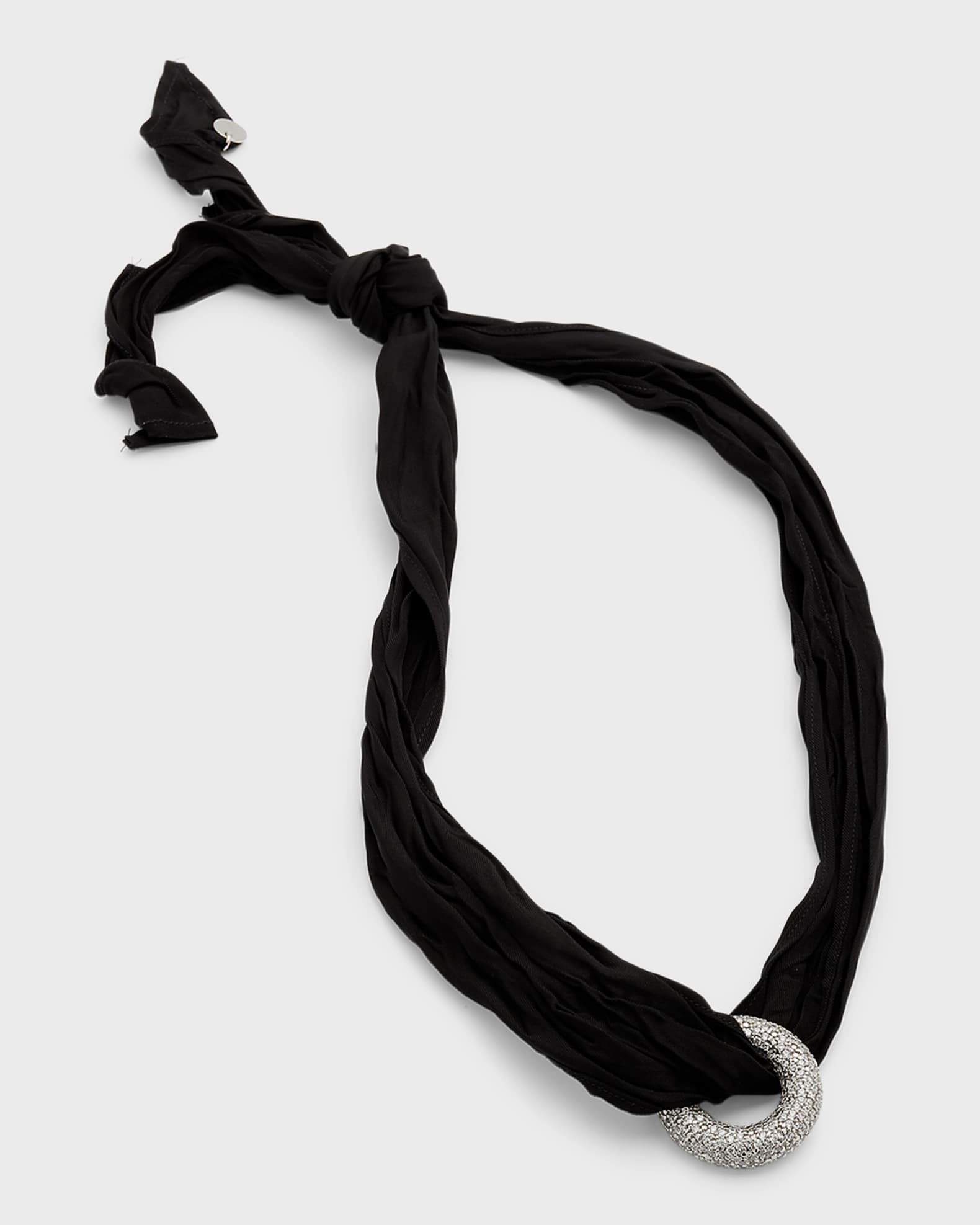 Jil Sander Silk Necklace with Crystal Link Neiman Marcus