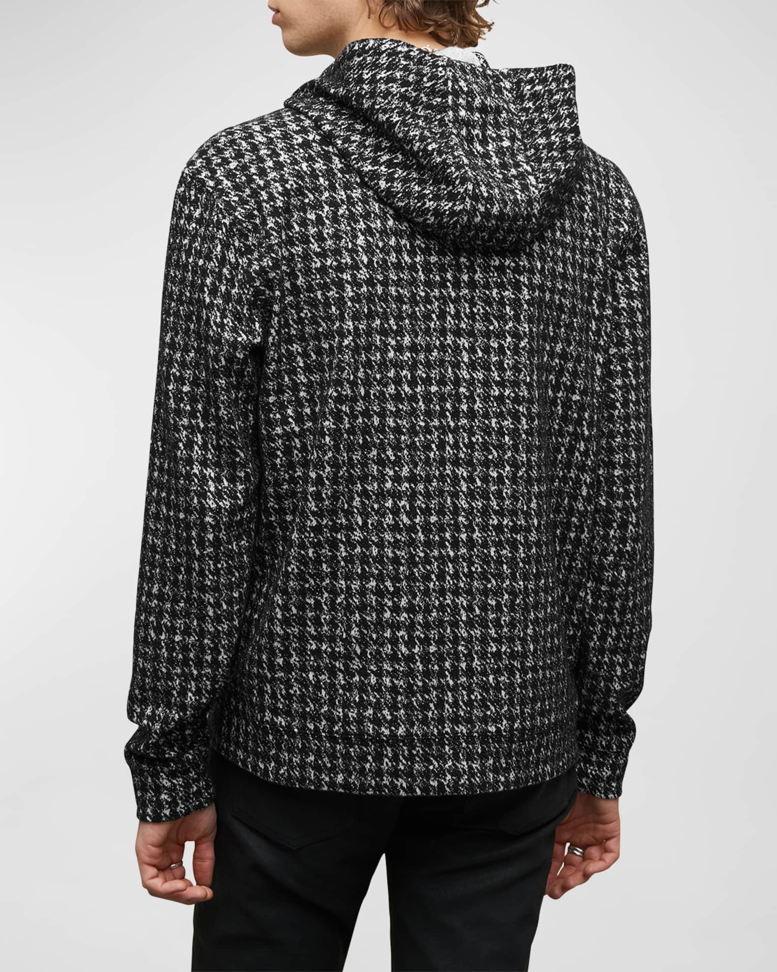 John Varvatos Men s Delancey Houndstooth Hoodie Neiman Marcus
