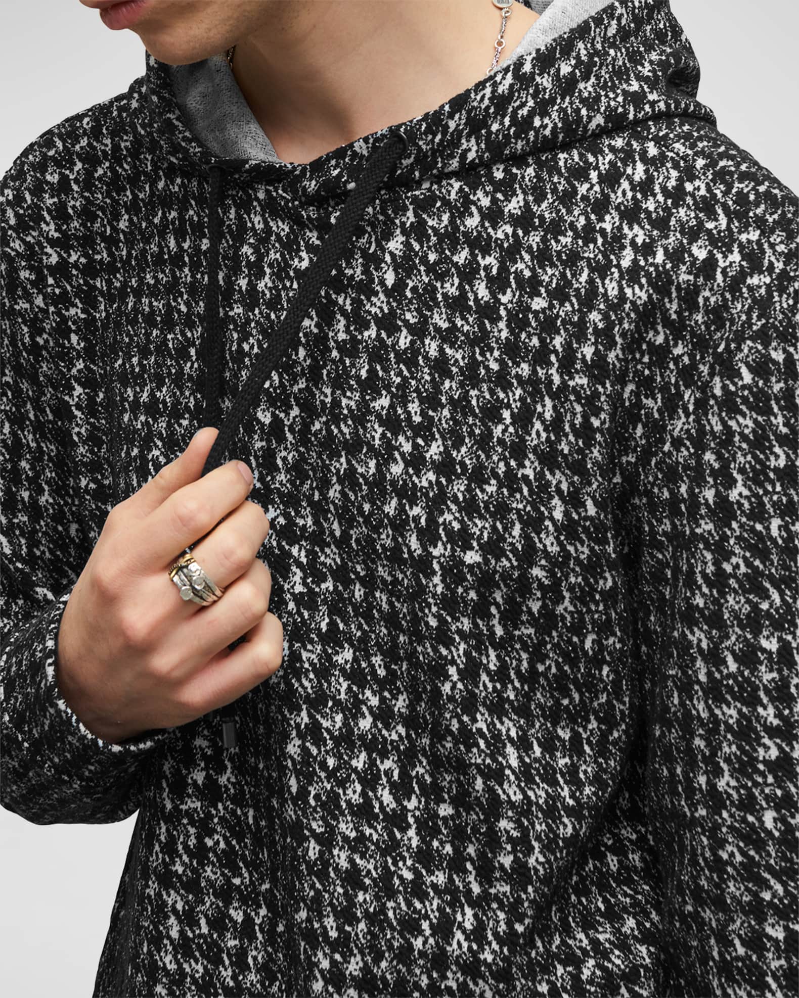 John Varvatos Men s Delancey Houndstooth Hoodie Neiman Marcus