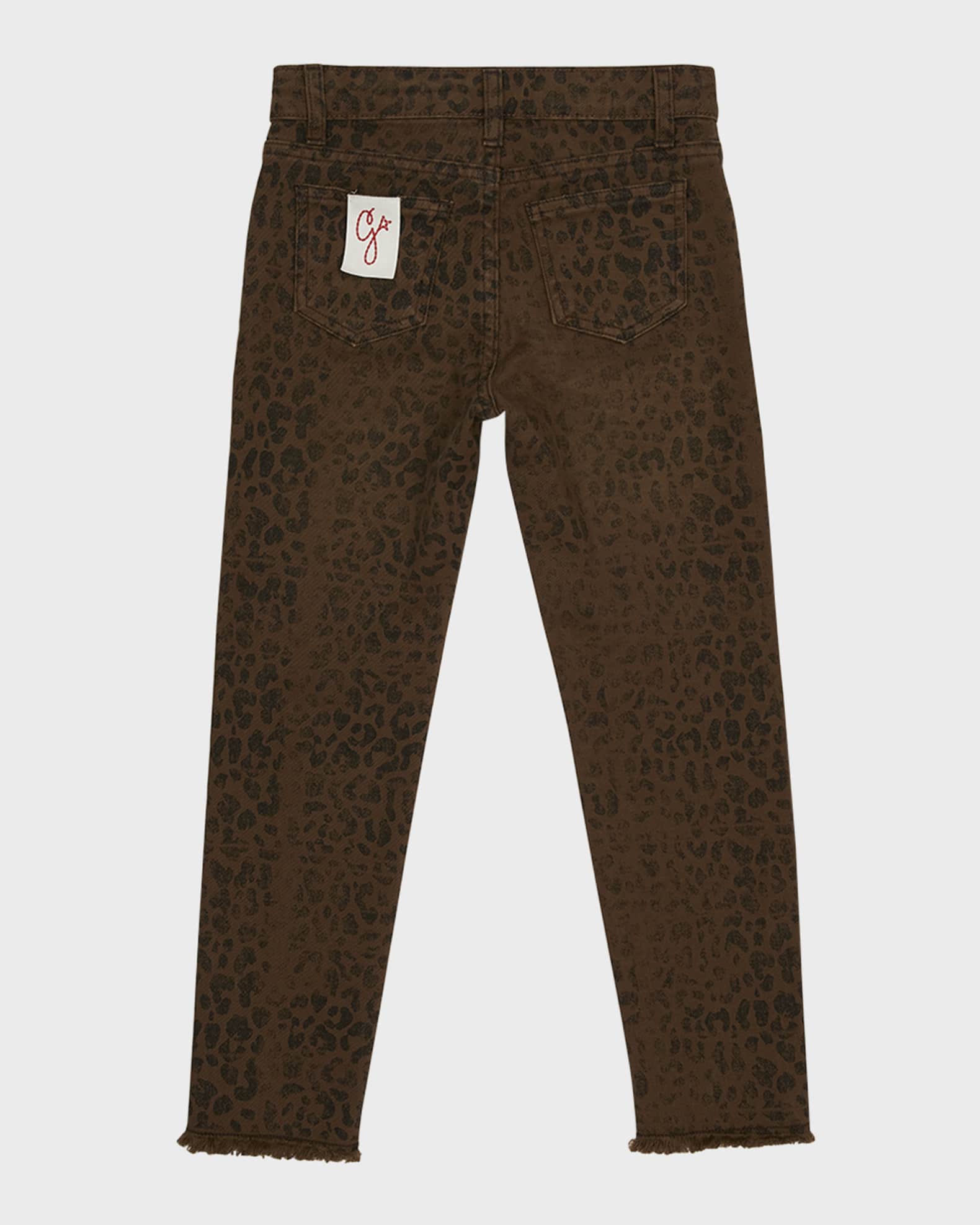 Faded leopard print jeans top
