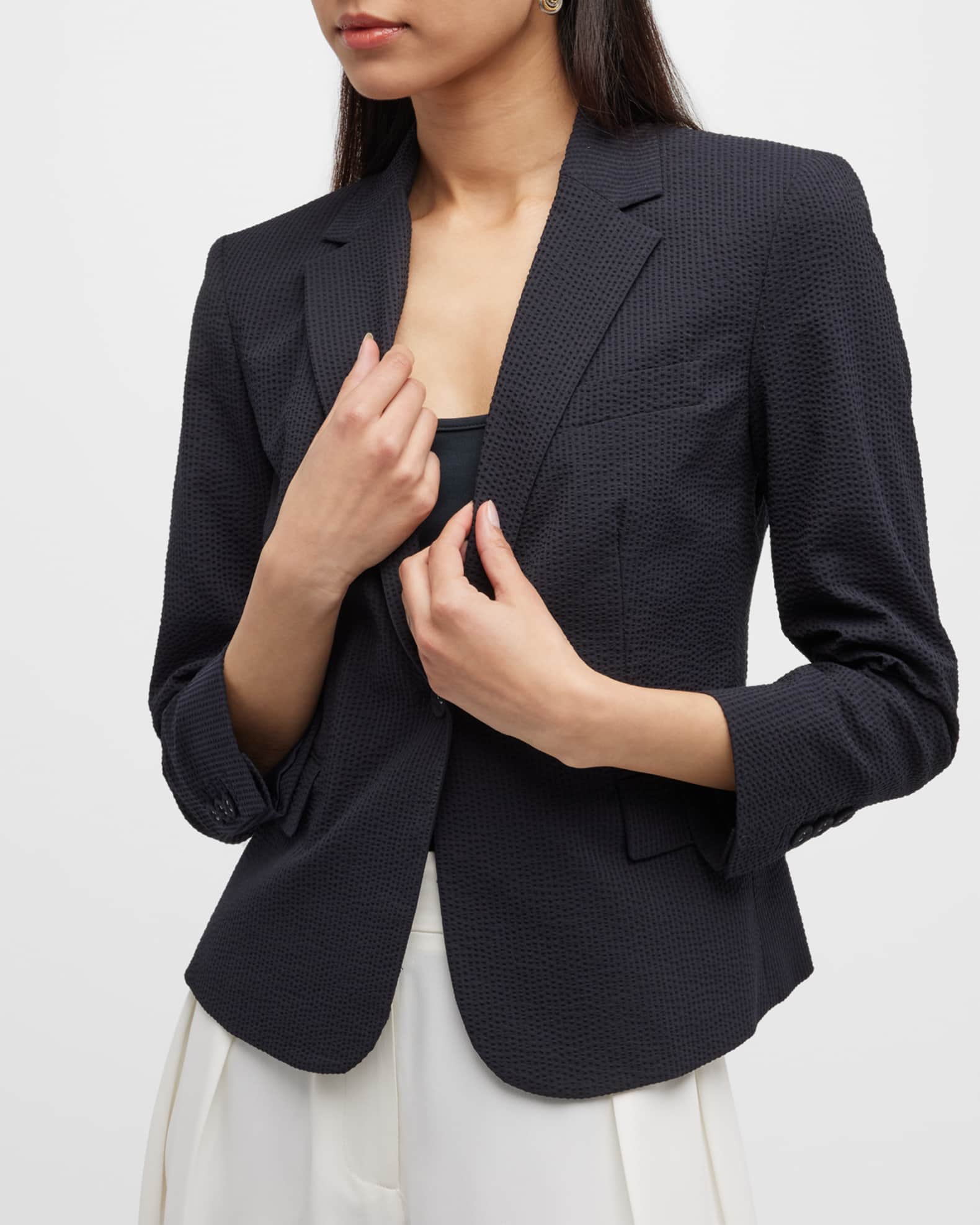 Theory Shrunken OneButton Blazer Neiman Marcus