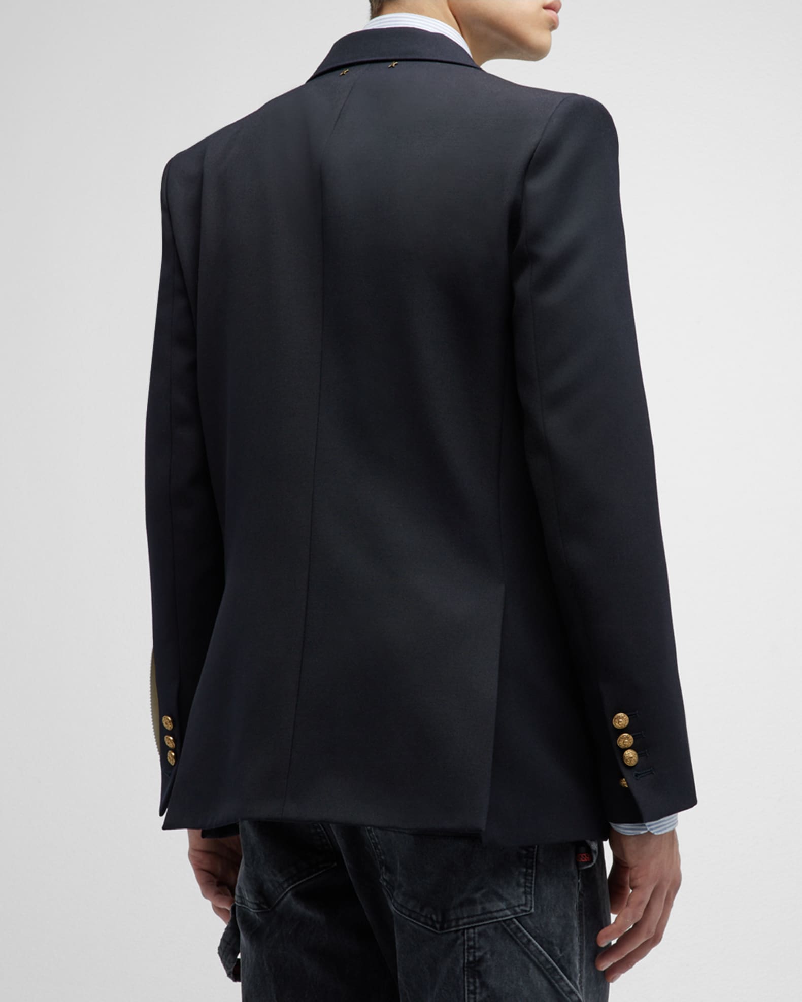 Golden Goose Men's Double-Breasted Gabardine Blazer | Neiman