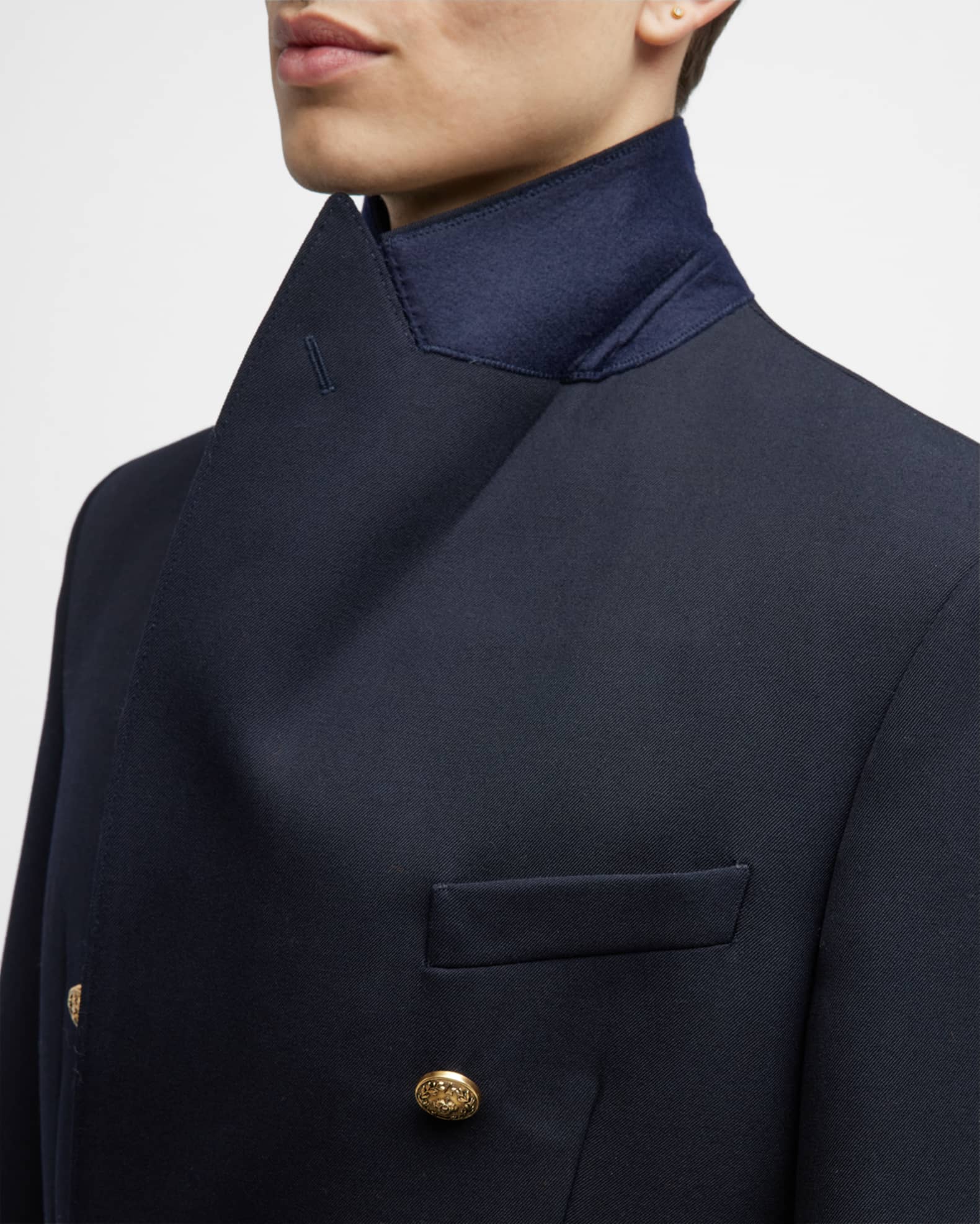 ジャケット Golden  BALZER DB WOOL GABARDINE Golden Goose Men's Double-Breasted Gabardine Blazer | Neiman
