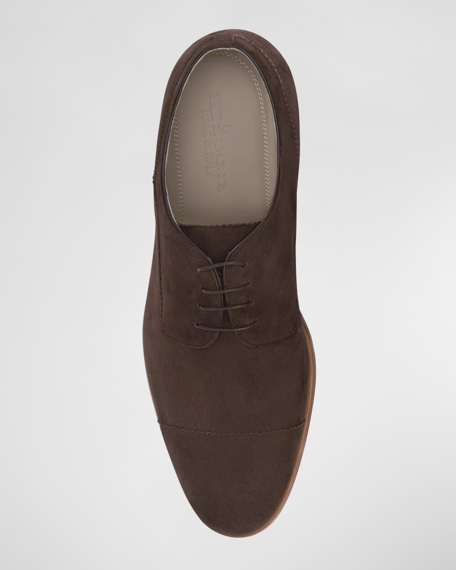 Kiton Men's Cap Toe Leather Derby Shoes Neiman Marcus