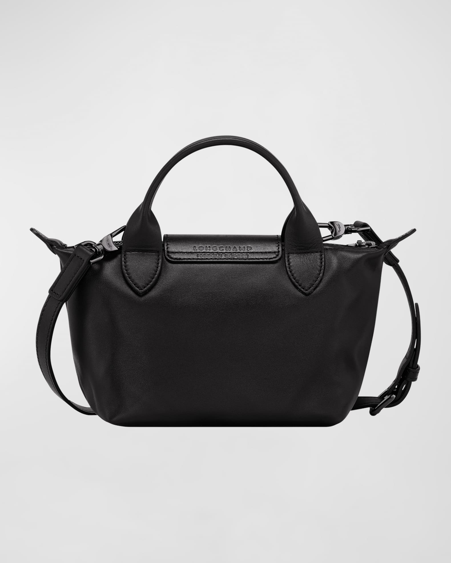 Longchamp Pliage Cuir Leather Top-Handle Bag | Marcus