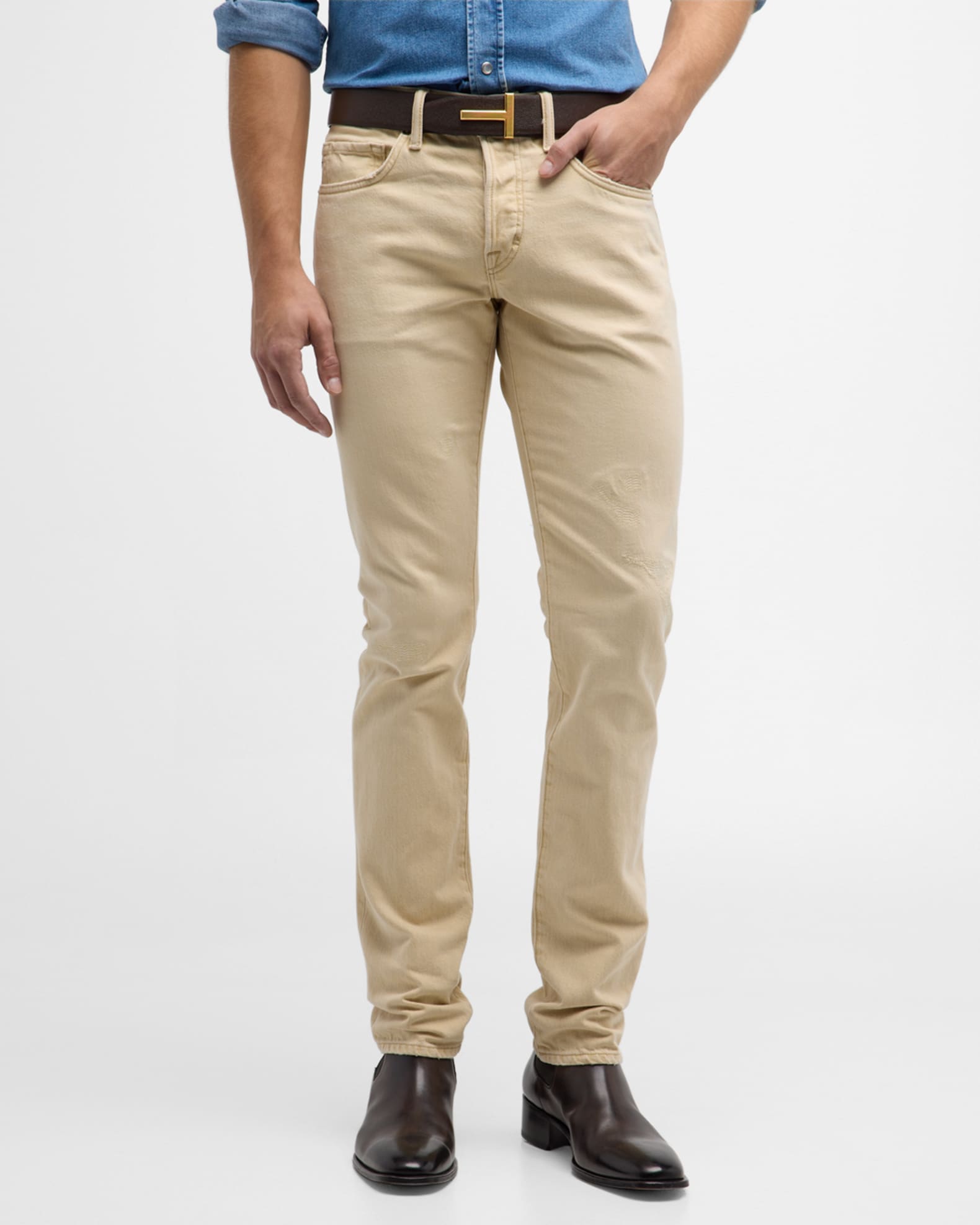 TOM FORD Men's Slim Fit 5-Pocket Pants | Neiman Marcus