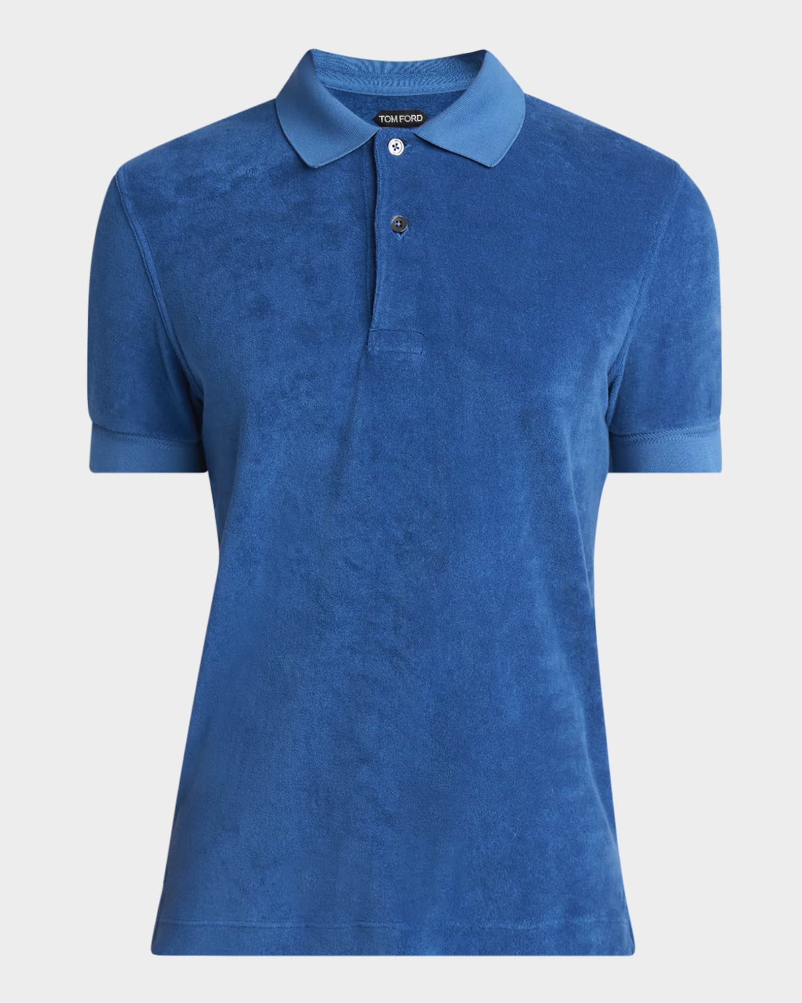 TOM FORD Men's Cotton Terry Polo Shirt | Neiman Marcus