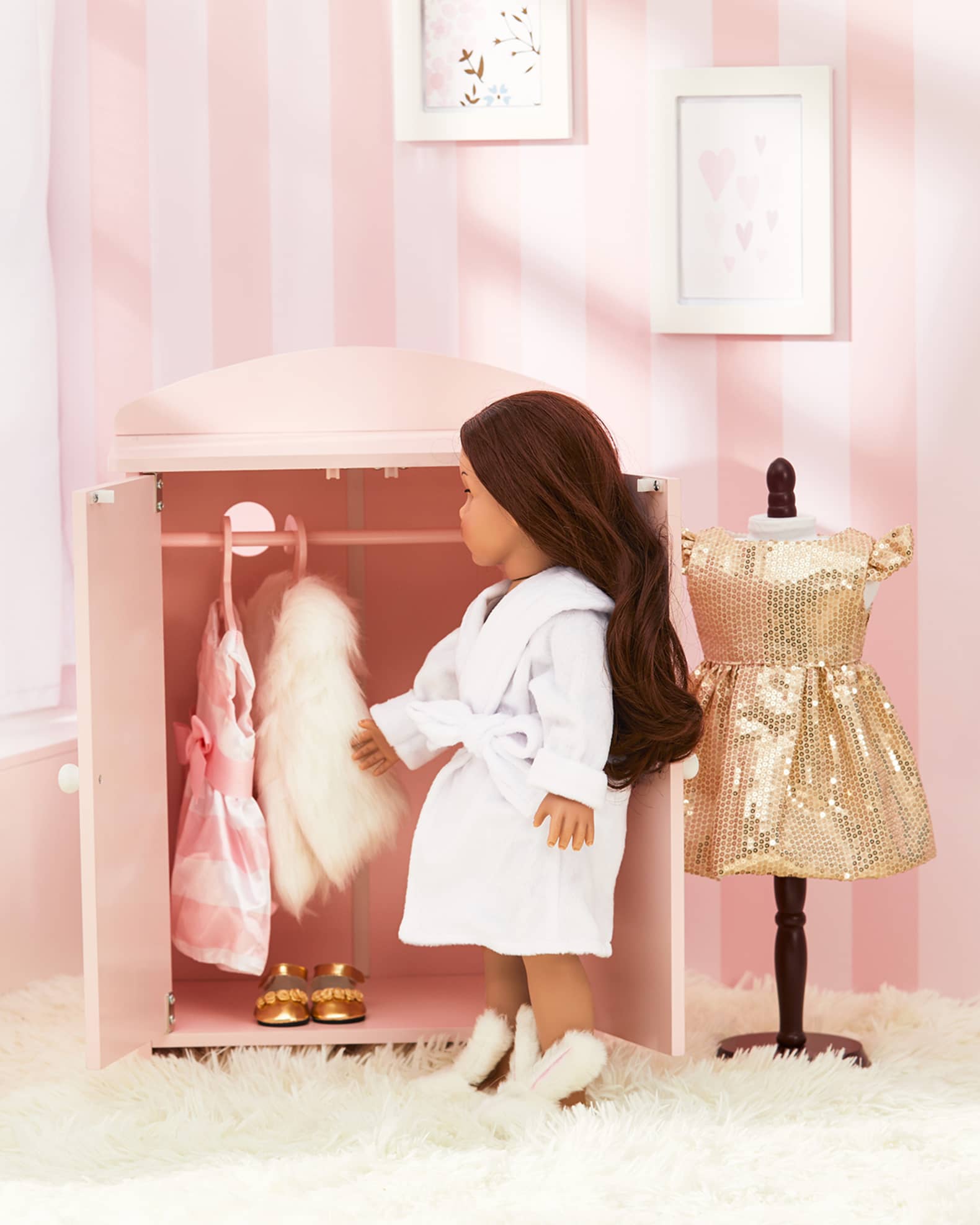 Girl's Sophia Aurora Princess Armoire Set - Pink/White 1