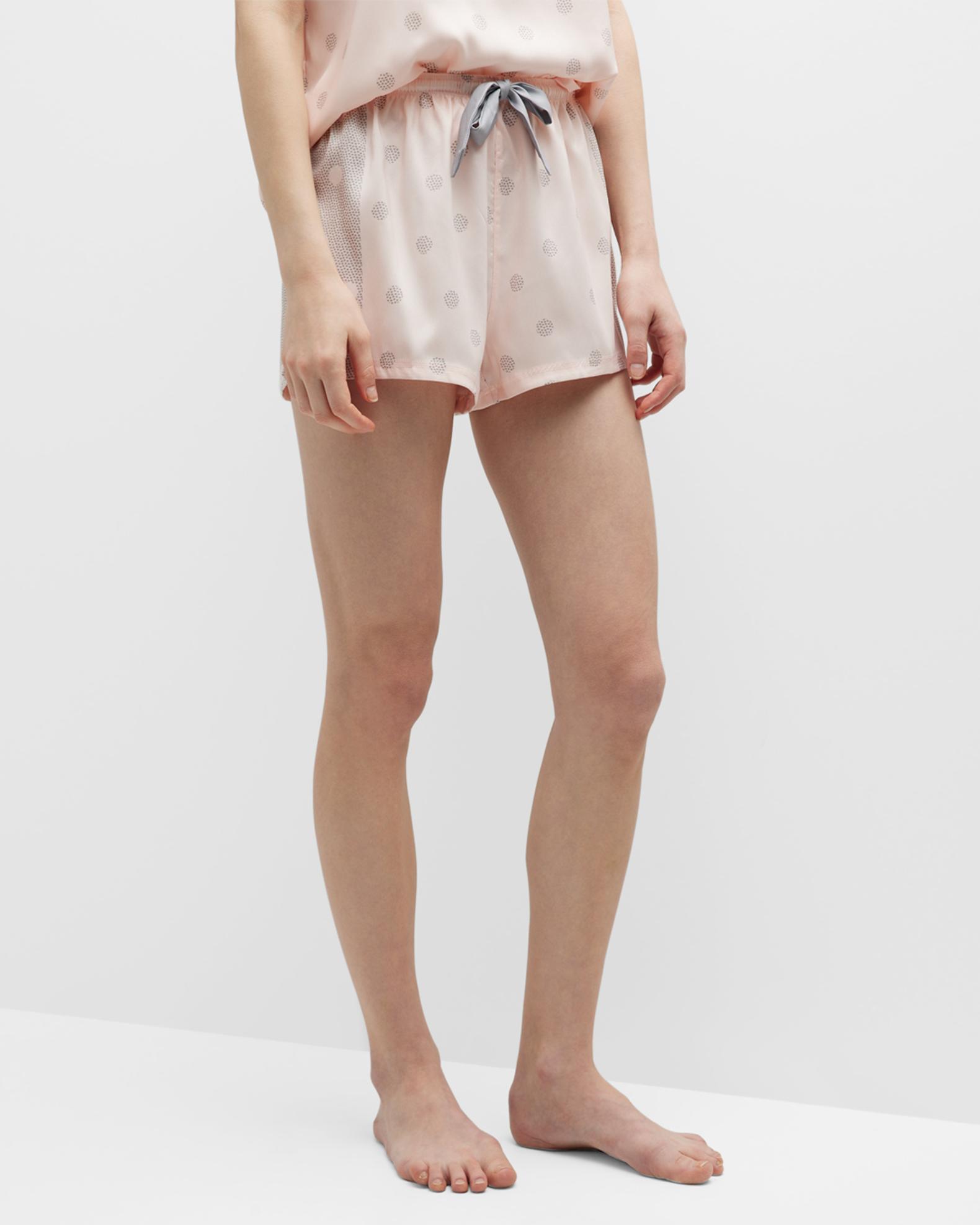 PJ Salvage Women's Tiger Dots Pajama Set - Short Sleeve Top & Tie Shorts With Headband - View #7