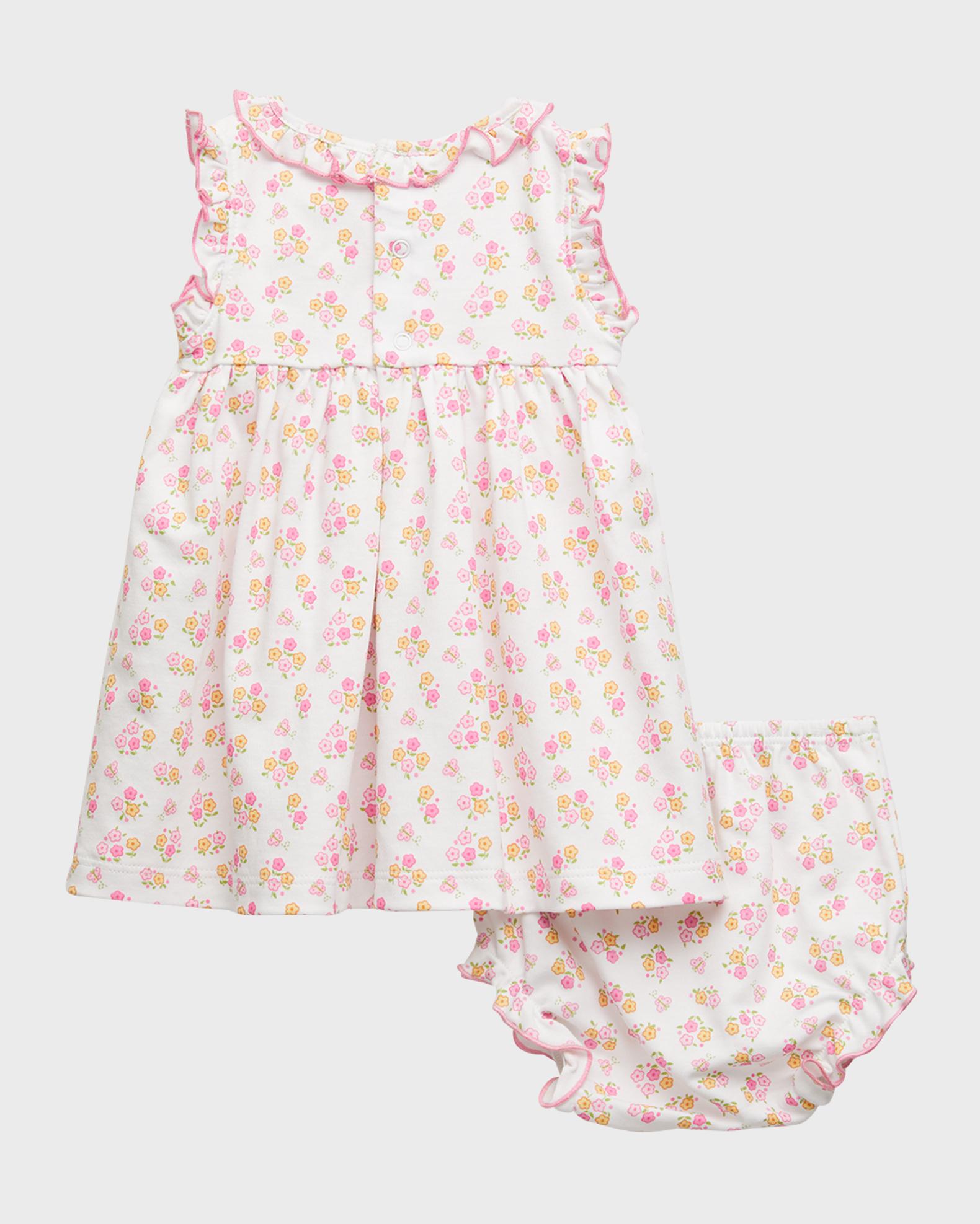 Kissy Kissy Baby Girls Lavender Summer Gardens Dress with Bloomers
