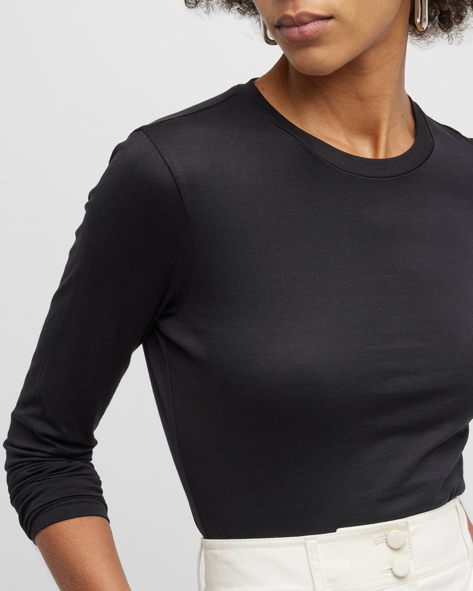 Tiny Tee Long-Sleeve Cotton T-Shirt | Neiman Marcus Tiny Tee Long-Sleeve Cotton T-Shirt | Neiman Marcus