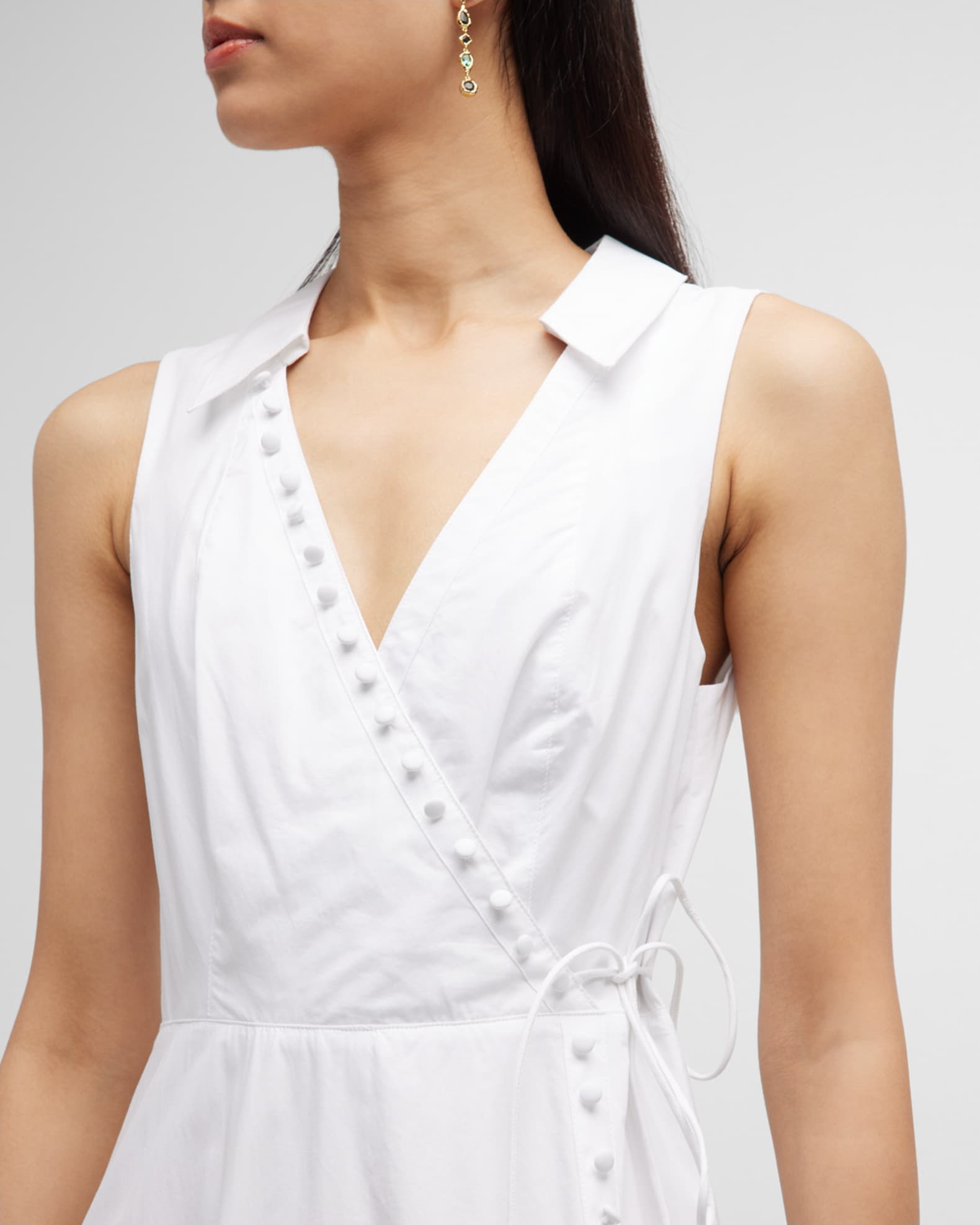 Jazelle Sleeveless Button Front Maxi Dress Denim main image 0