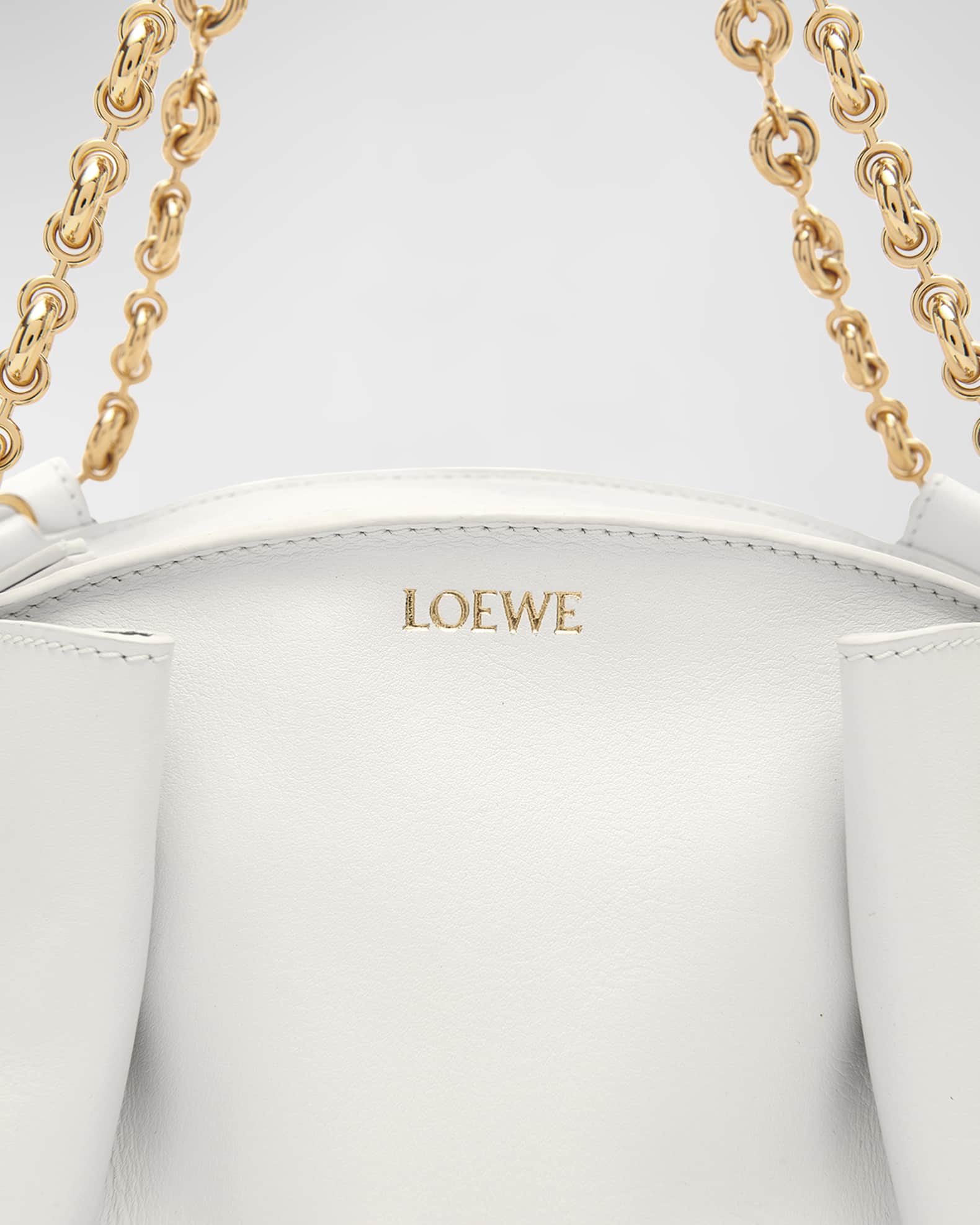 Loewe Old Rose Leather Goya Chain Shoulder Bag Loewe