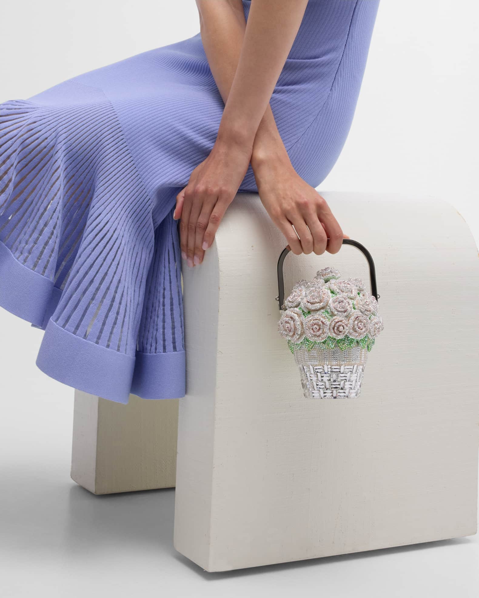 Basket of Roses Blush Bouquet Top-Handle Bag 1