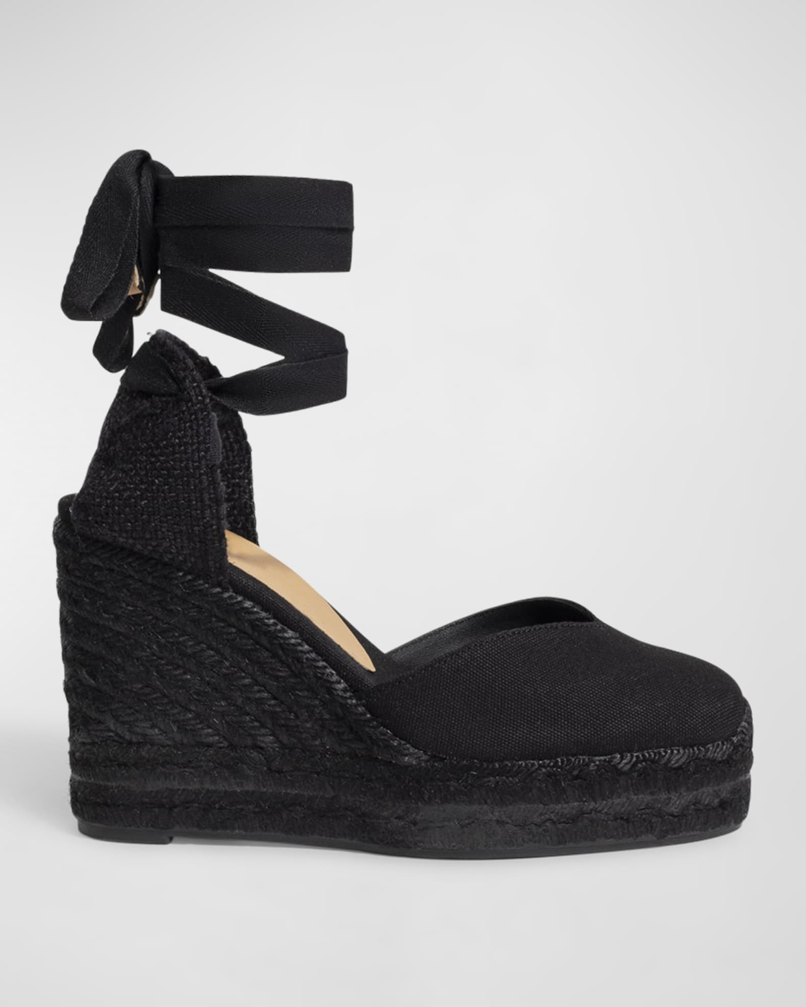 Castaner Chiara AnkleWrap Espadrille Wedges Neiman Marcus
