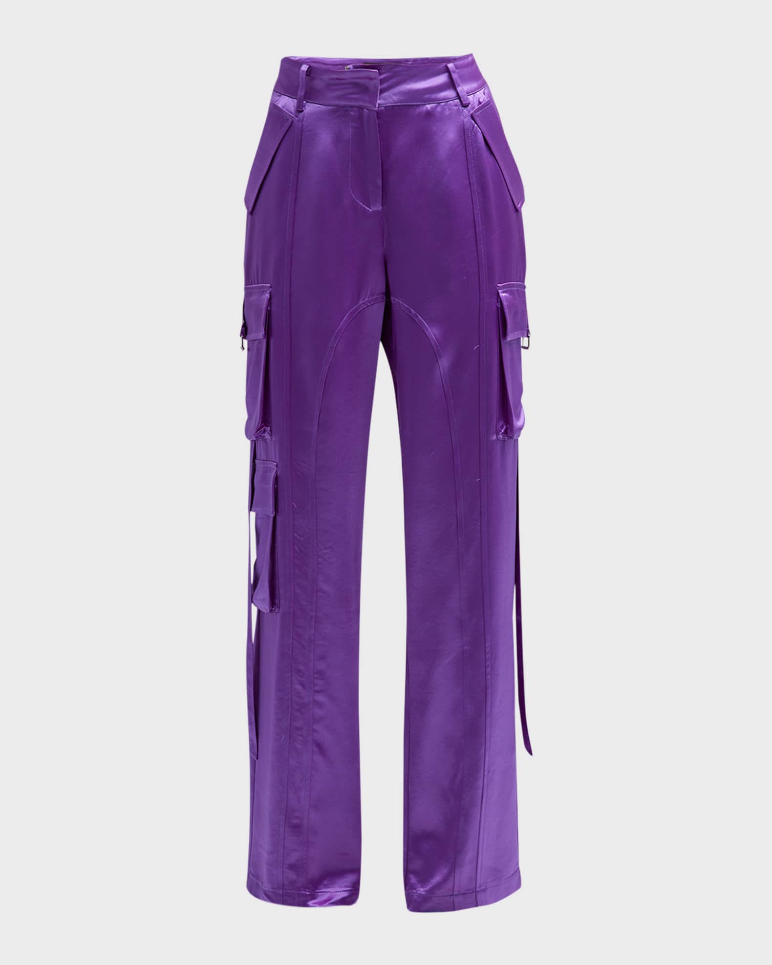 Retrofete André Satin Cargo Pants Neiman Marcus