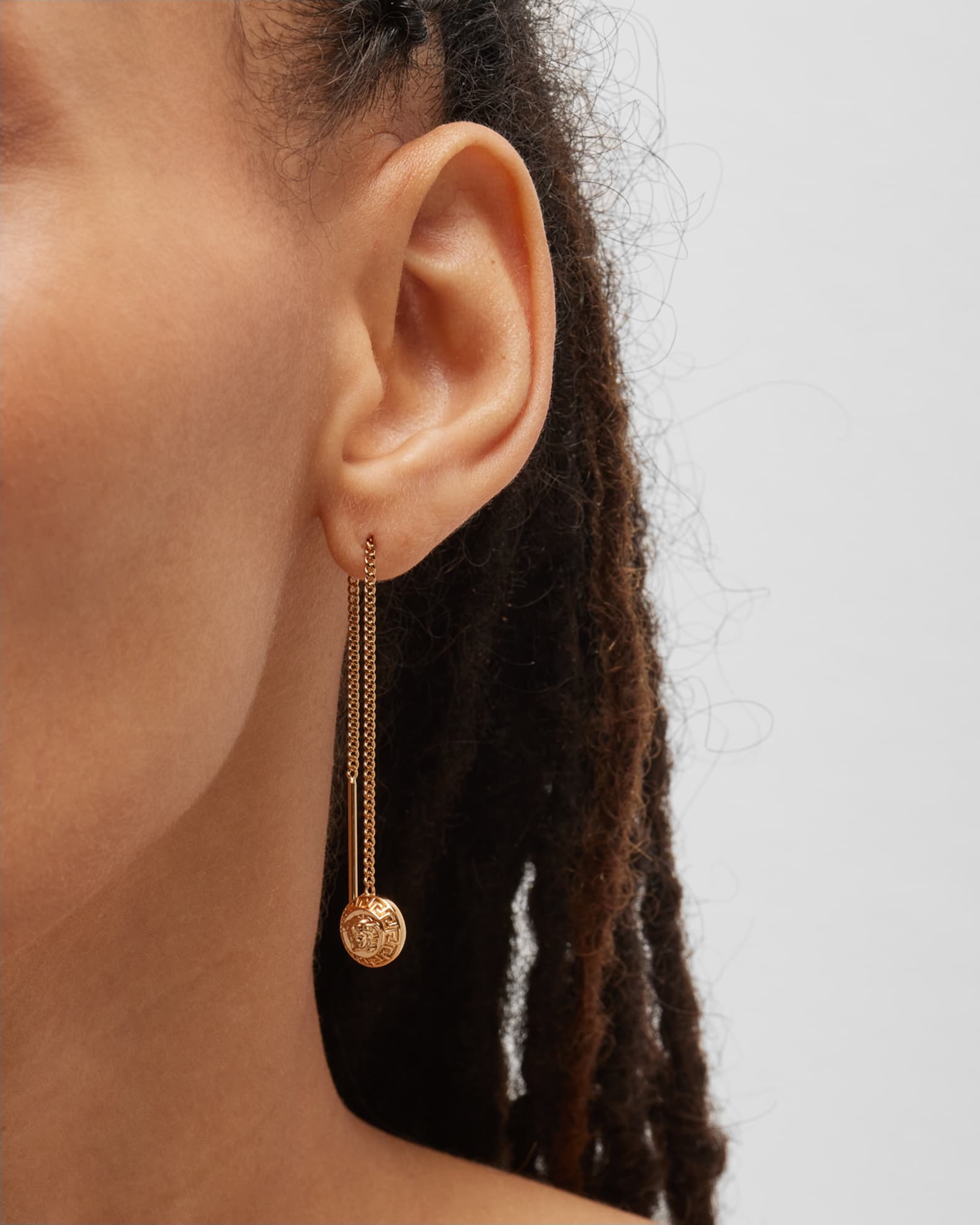 Versace drop earrings hotsell