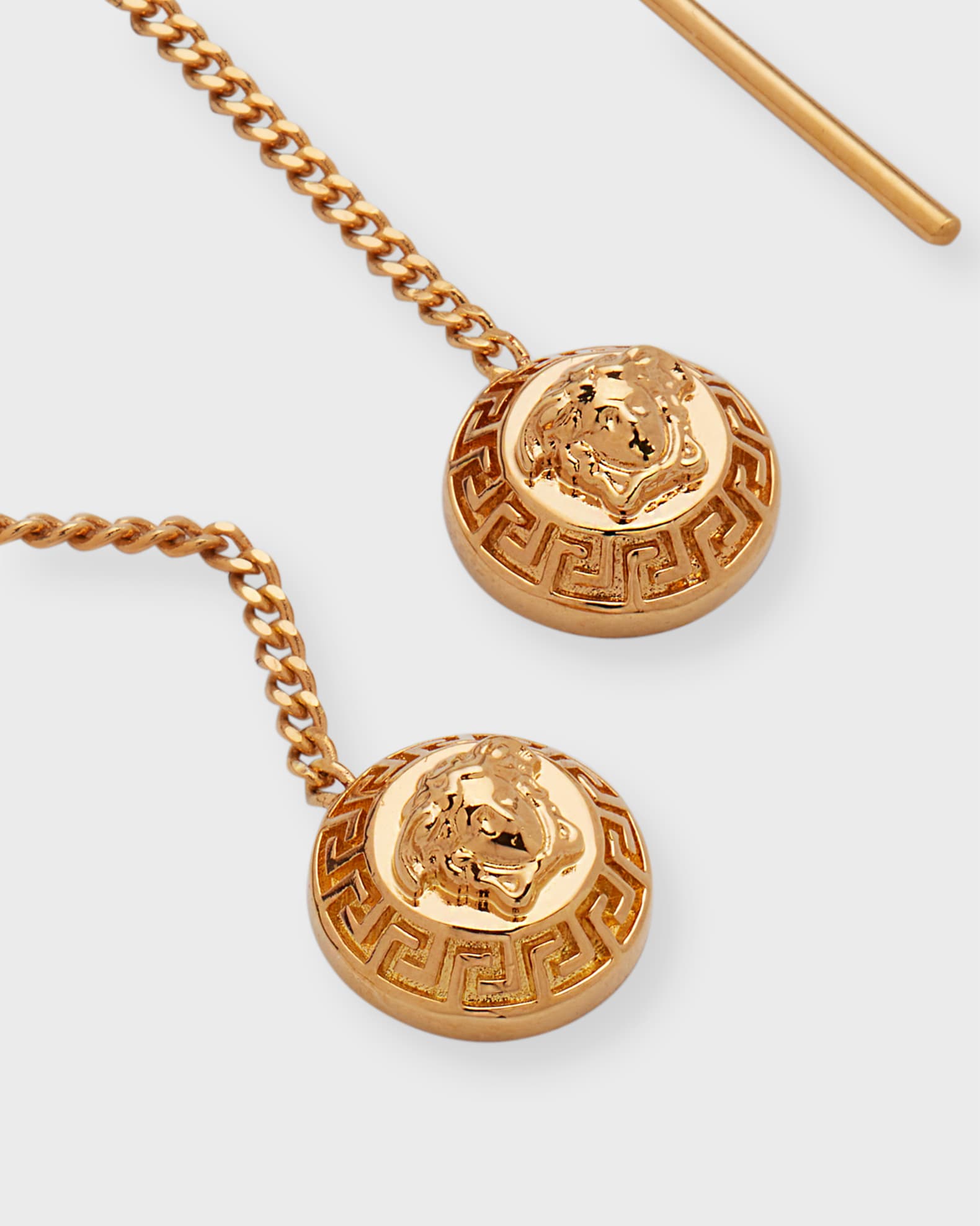 Versace Greca and Medusa Drop Earrings Neiman Marcus