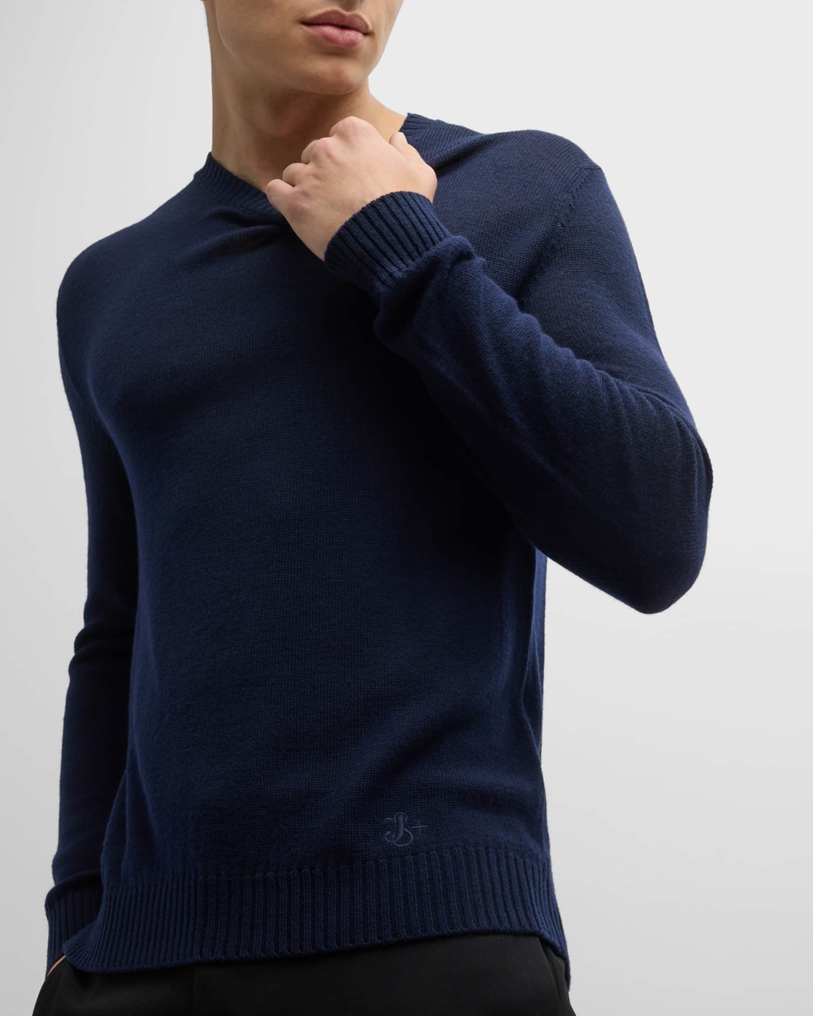 Jil Sander Men's Wool Loose Knit Sweater | Neiman Marcus