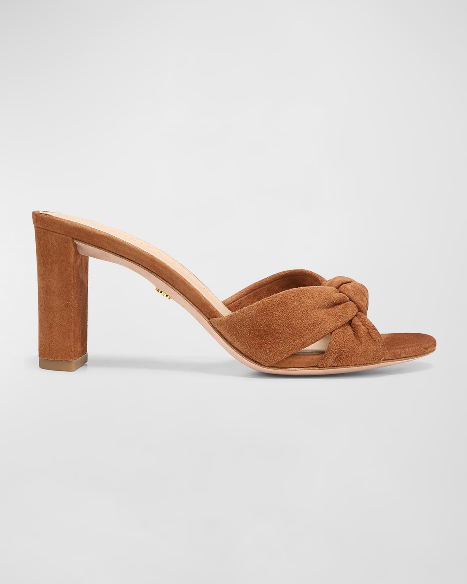 Veronica Beard Ganita Knotted Suede Mule Sandals Neiman Marcus