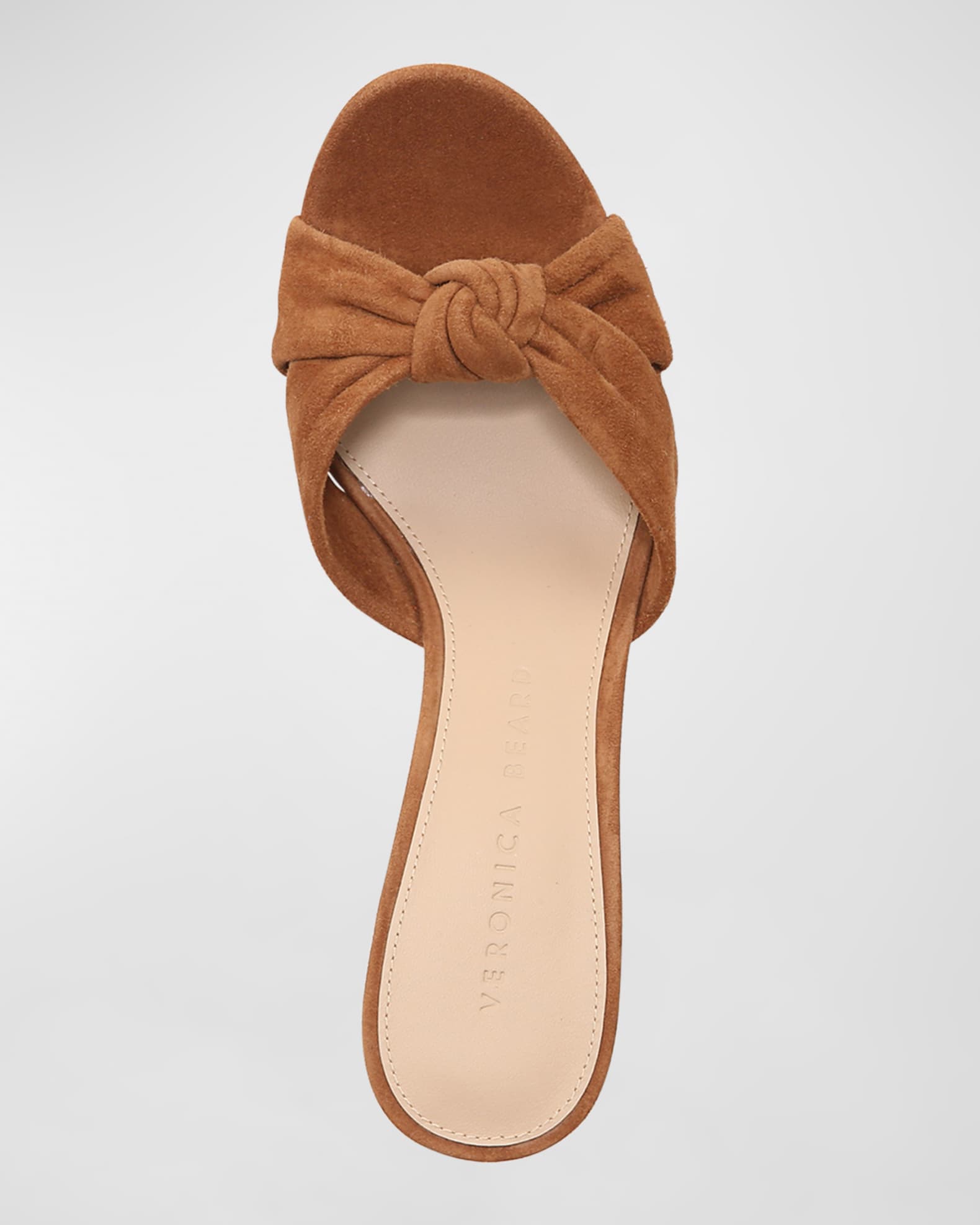 Veronica Beard Ganita Knotted Suede Mule Sandals Neiman Marcus