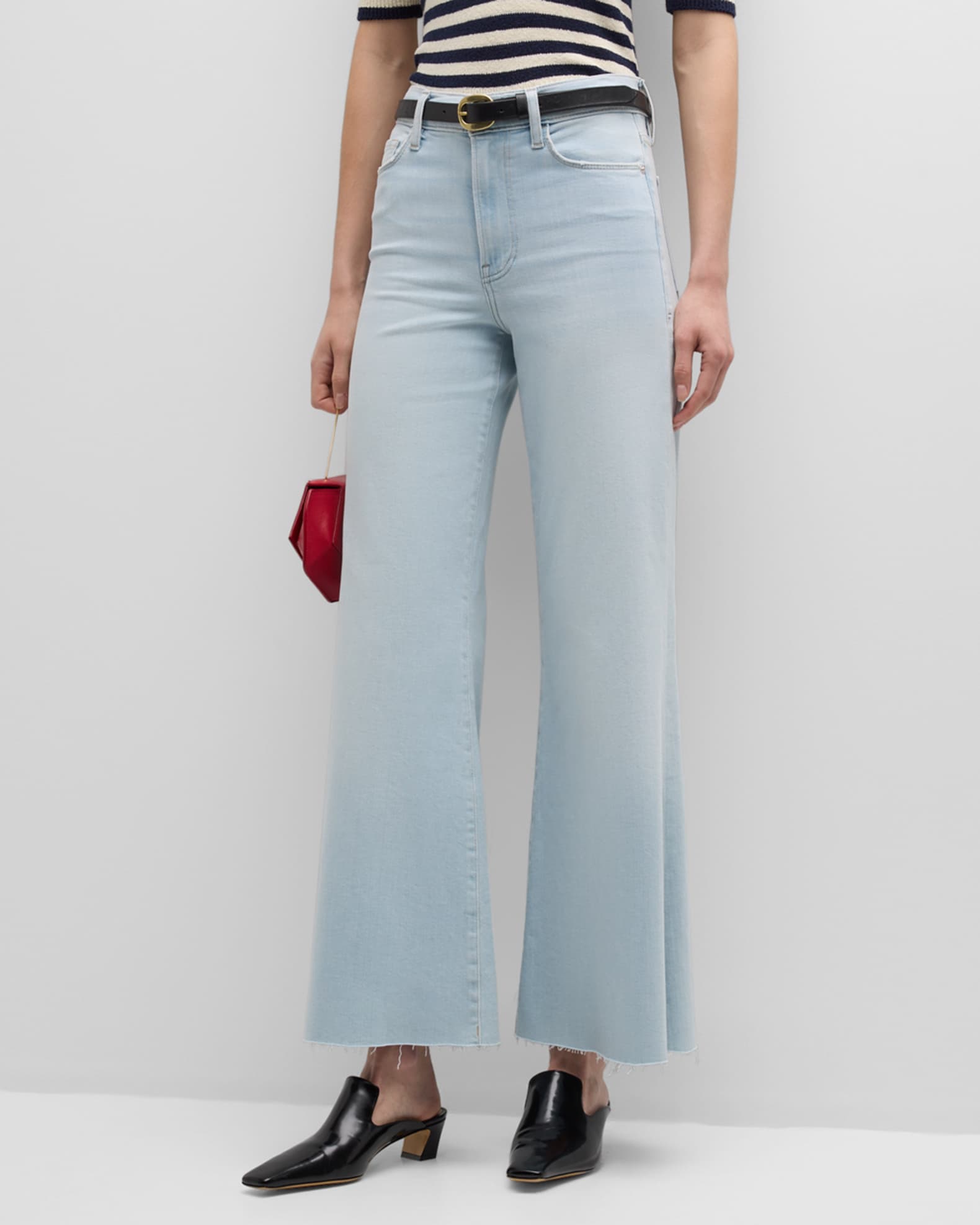 Le Slim Palazzo Crop Raw Elixir