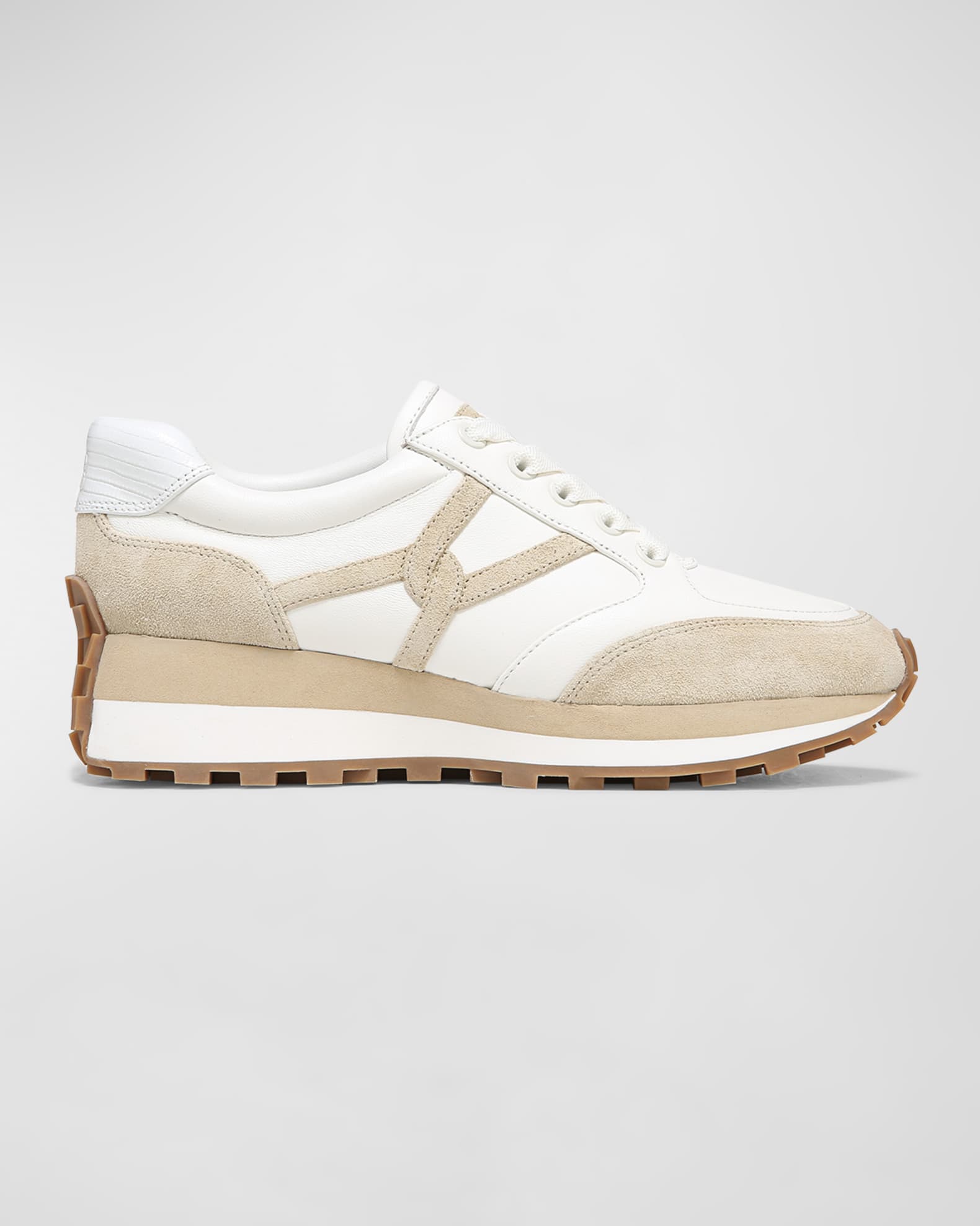 Valentina Mixed Leather Retro Sneakers 0