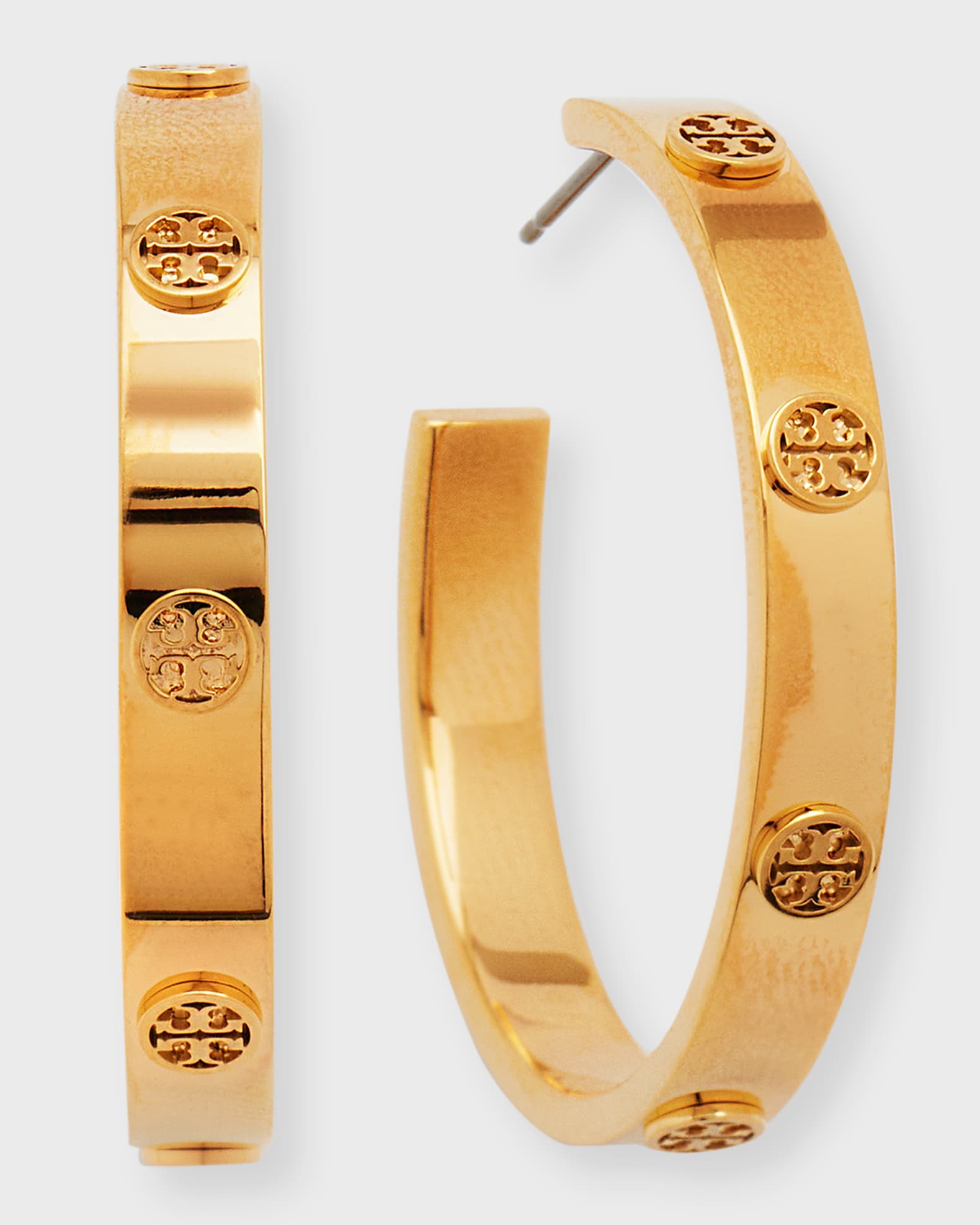 Tory burch logo hoop earrings cheap
