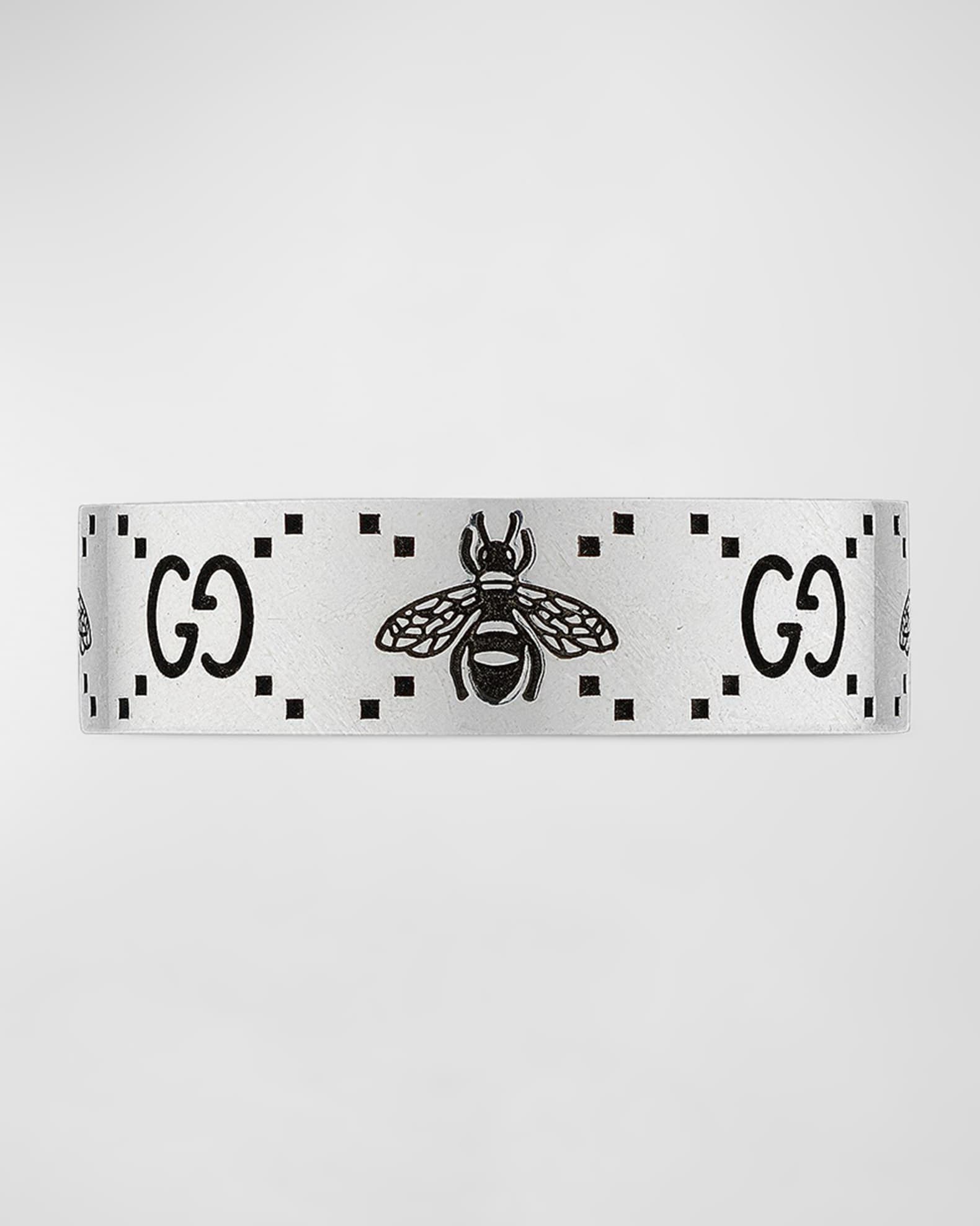 Men's GG and Bee Band Ring, 6mm 1