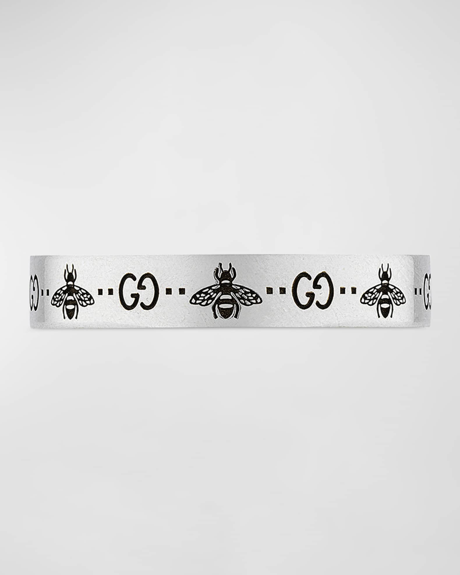 Men's GG and Bee Band Ring, 4mm 1