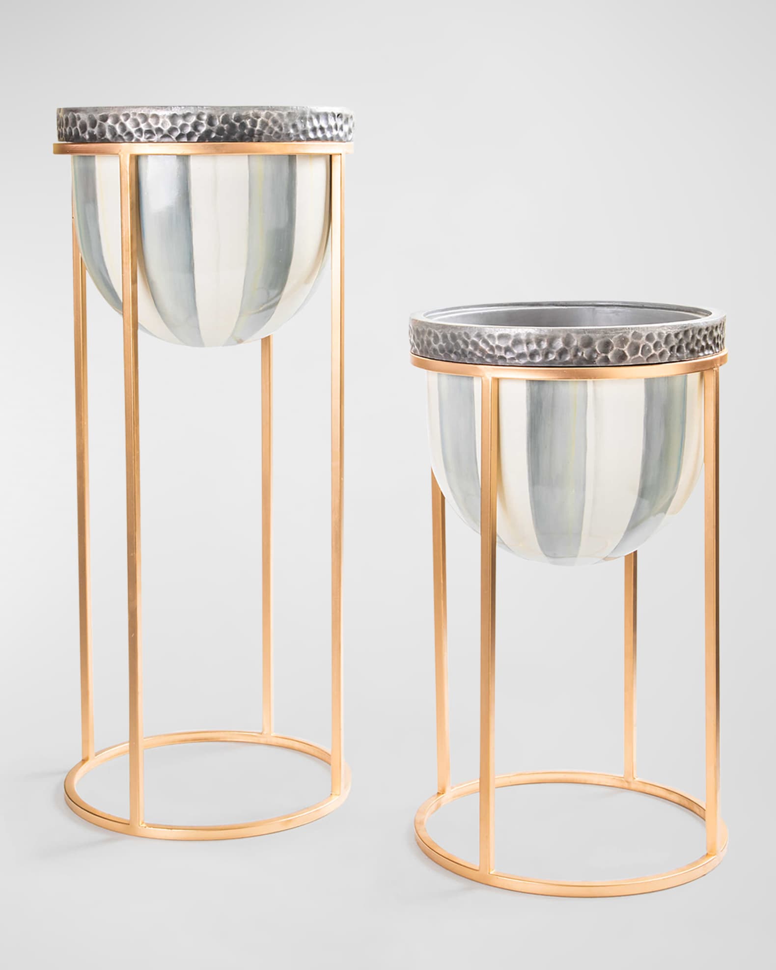 Sterling Stripe Plant Stand  1
