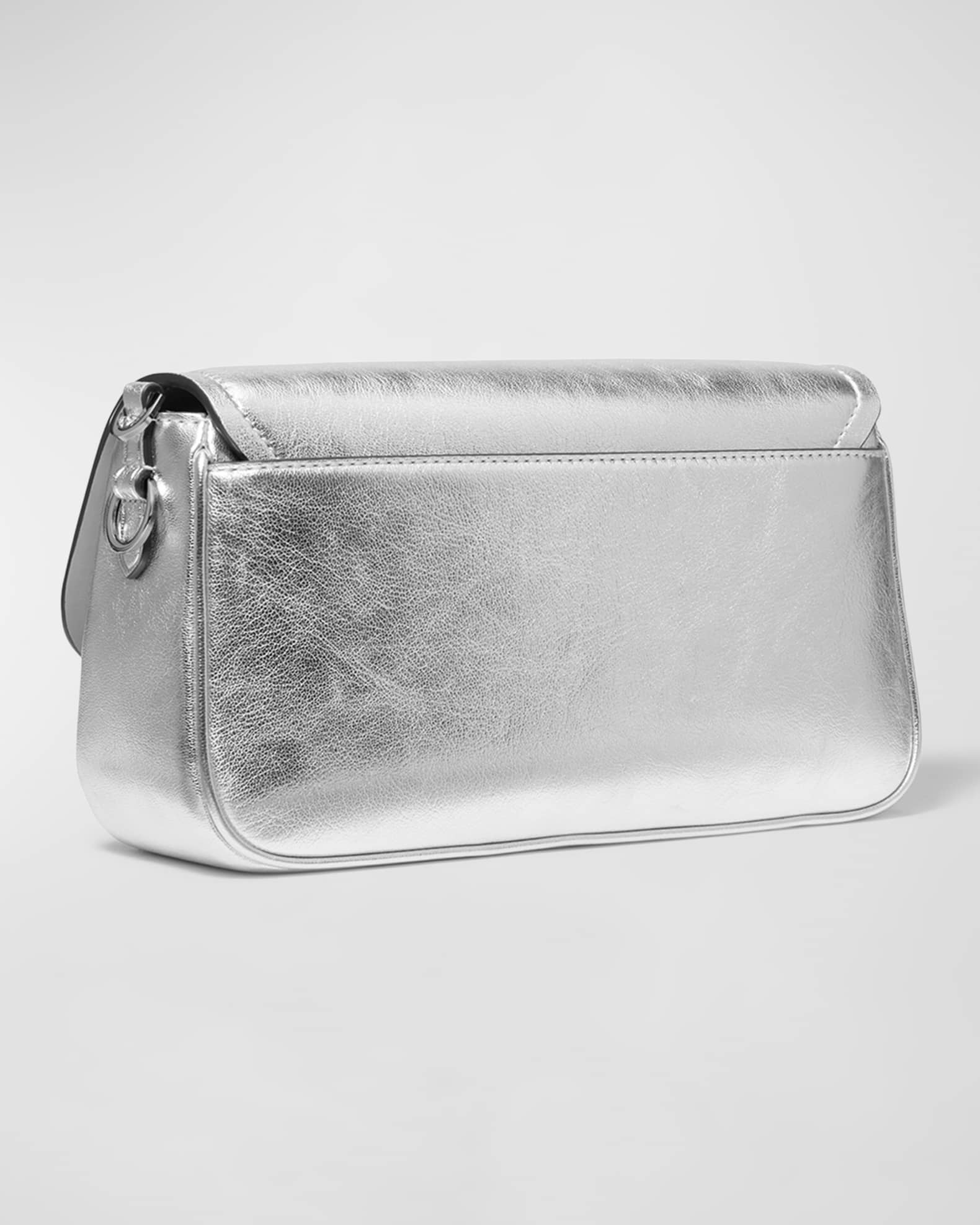 MICHAEL Michael Kors Parker Medium Metallic Pouchette Shoulder Bag ...