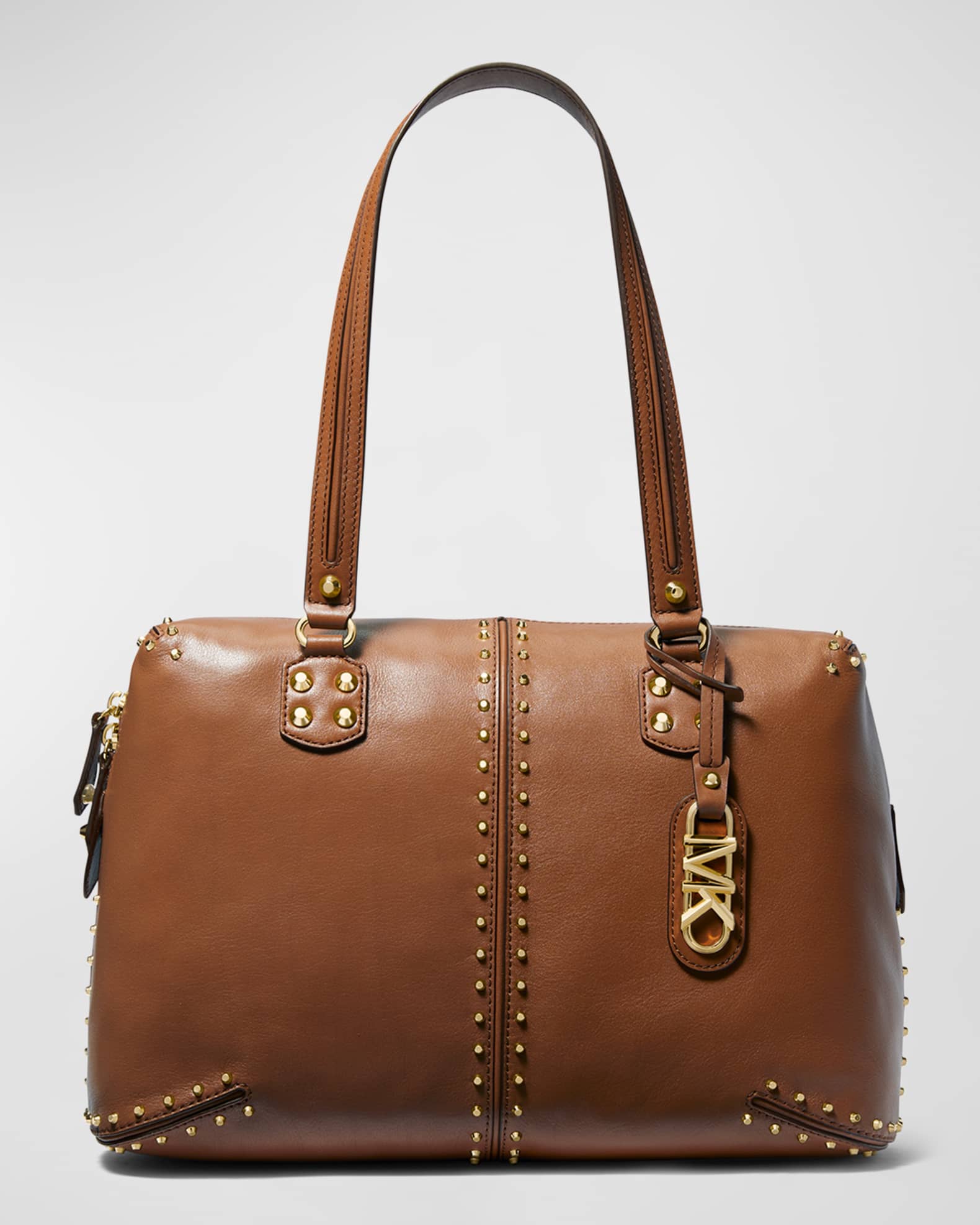 Astor Large Studded Leather Shoulder Bag