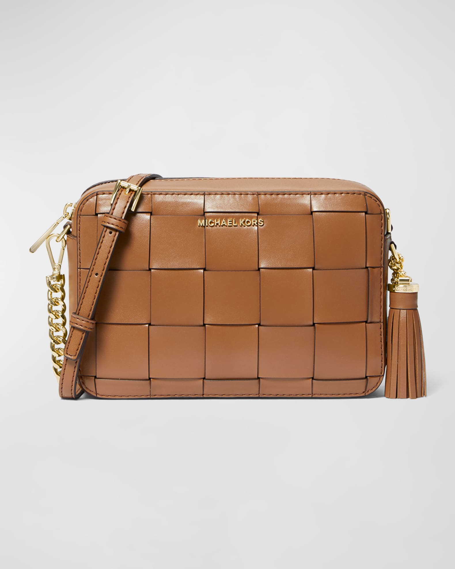 MICHAEL Michael Kors Jet Set Medium Woven Leather Crossbody Bag