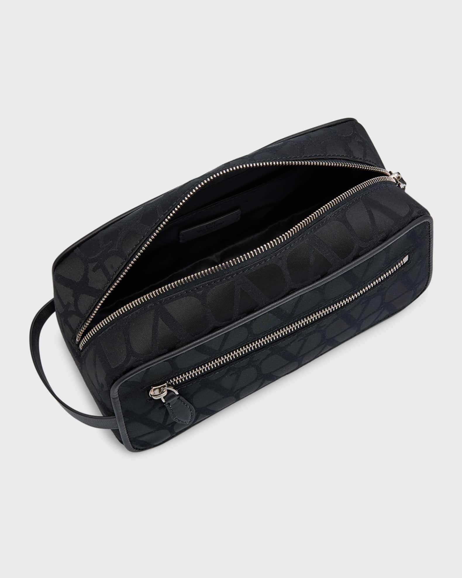 Valentino Garavani Men s Toile Iconographe Toiletry Bag Neiman Marcus