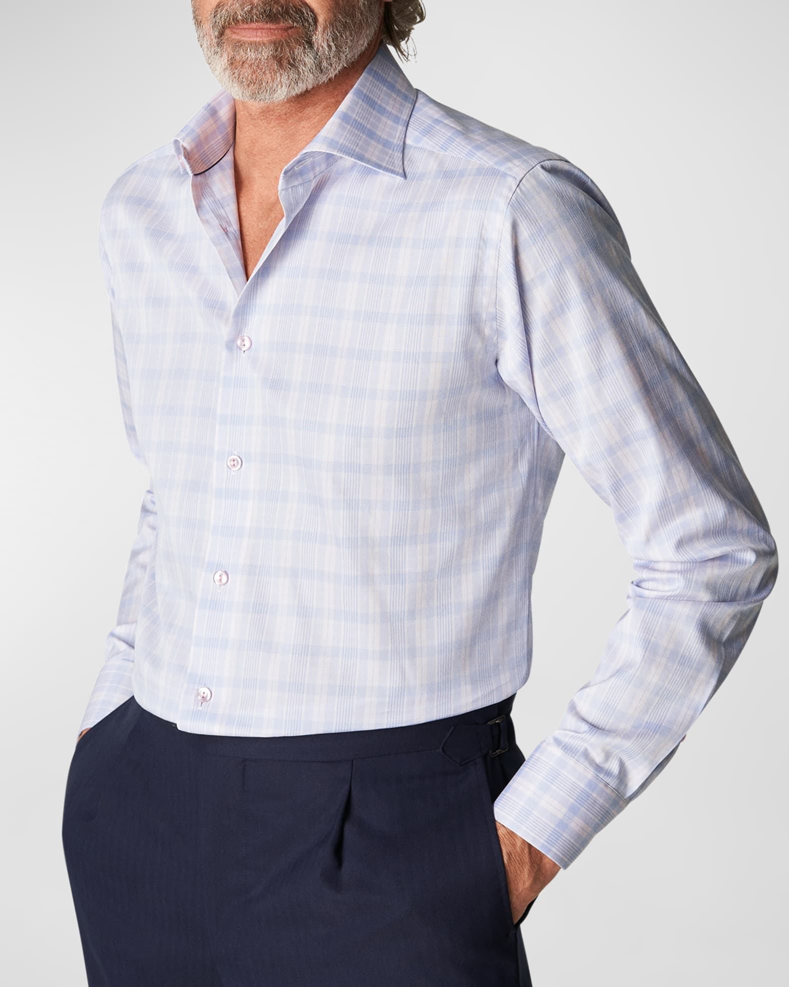 Pink Prince of Wales Check Twill Women's Shirt Available in Six Styles