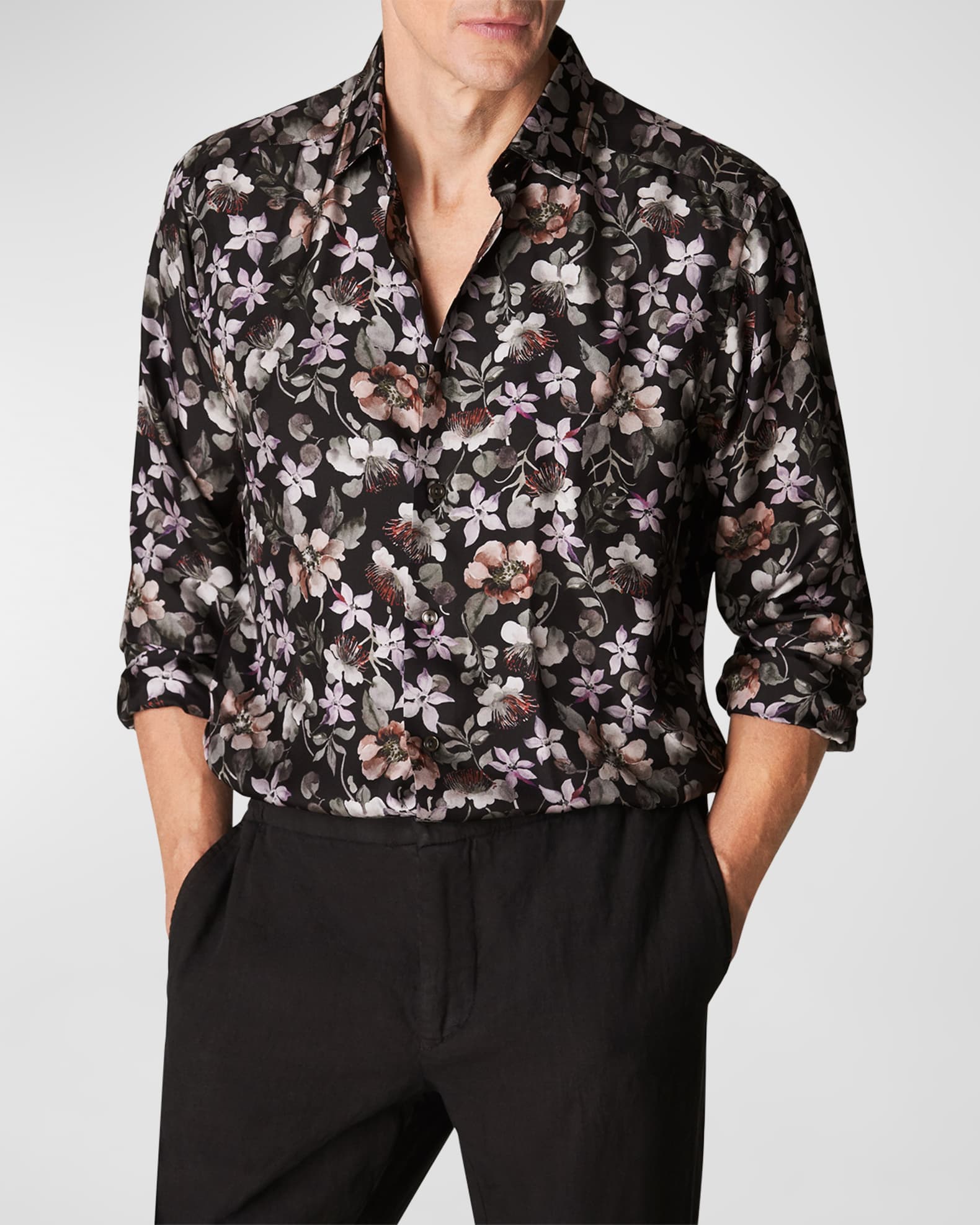 Eton Men's Slim Fit Check Twill Shirt Neiman Marcus