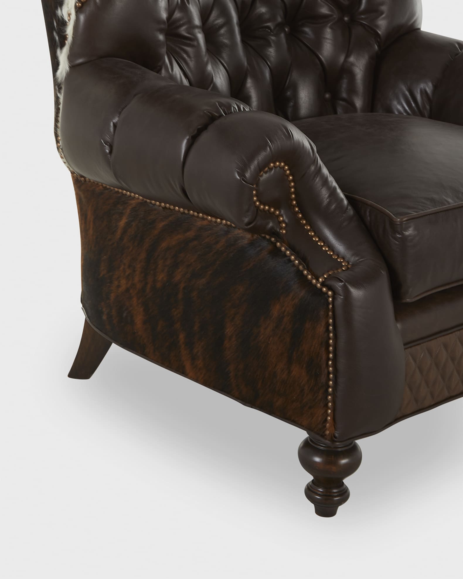 Old Hickory Tannery Freyja Leather & Hide Chair Neiman Marcus