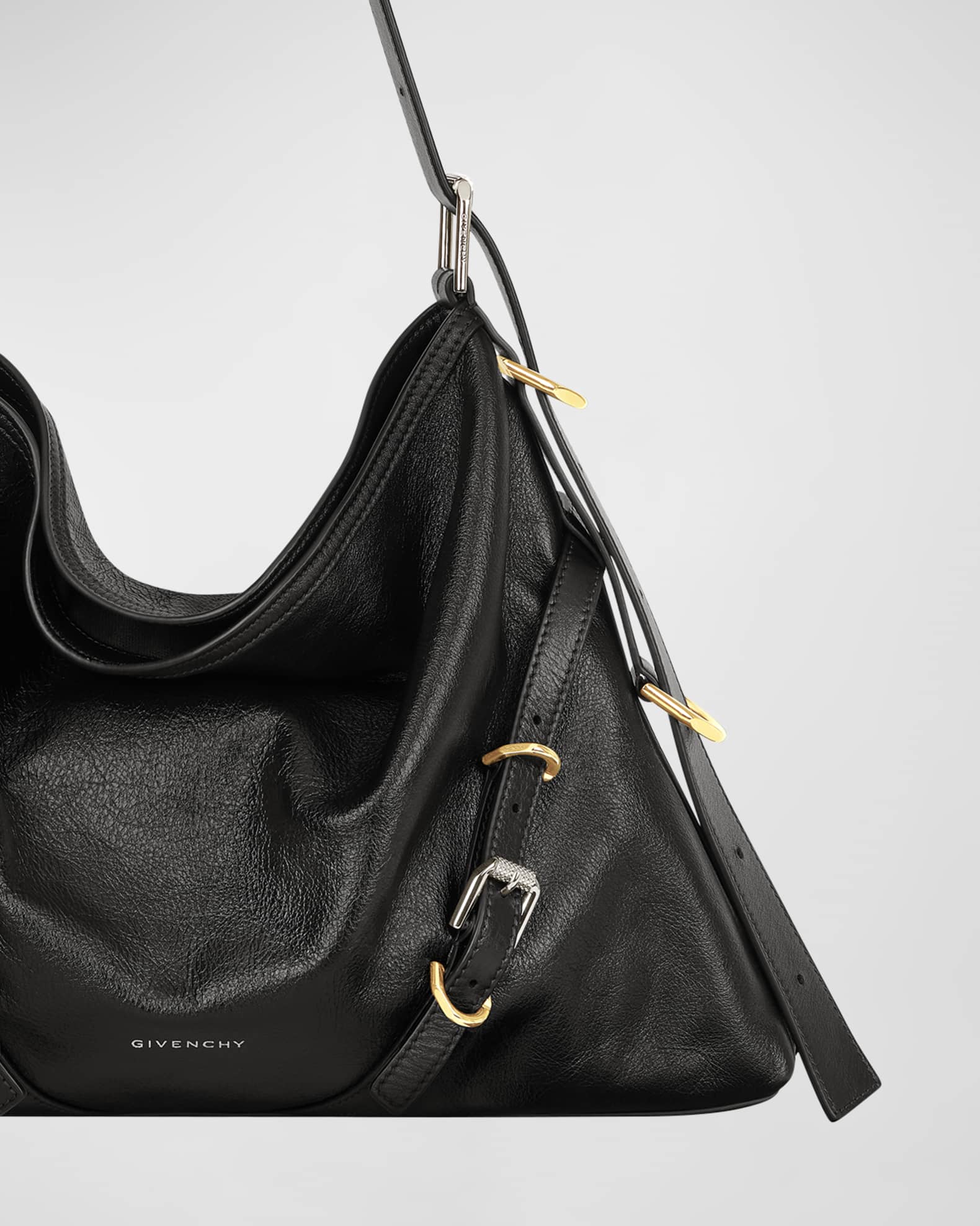 Voyou Medium Shoulder Bag in Tumbled Leather 1