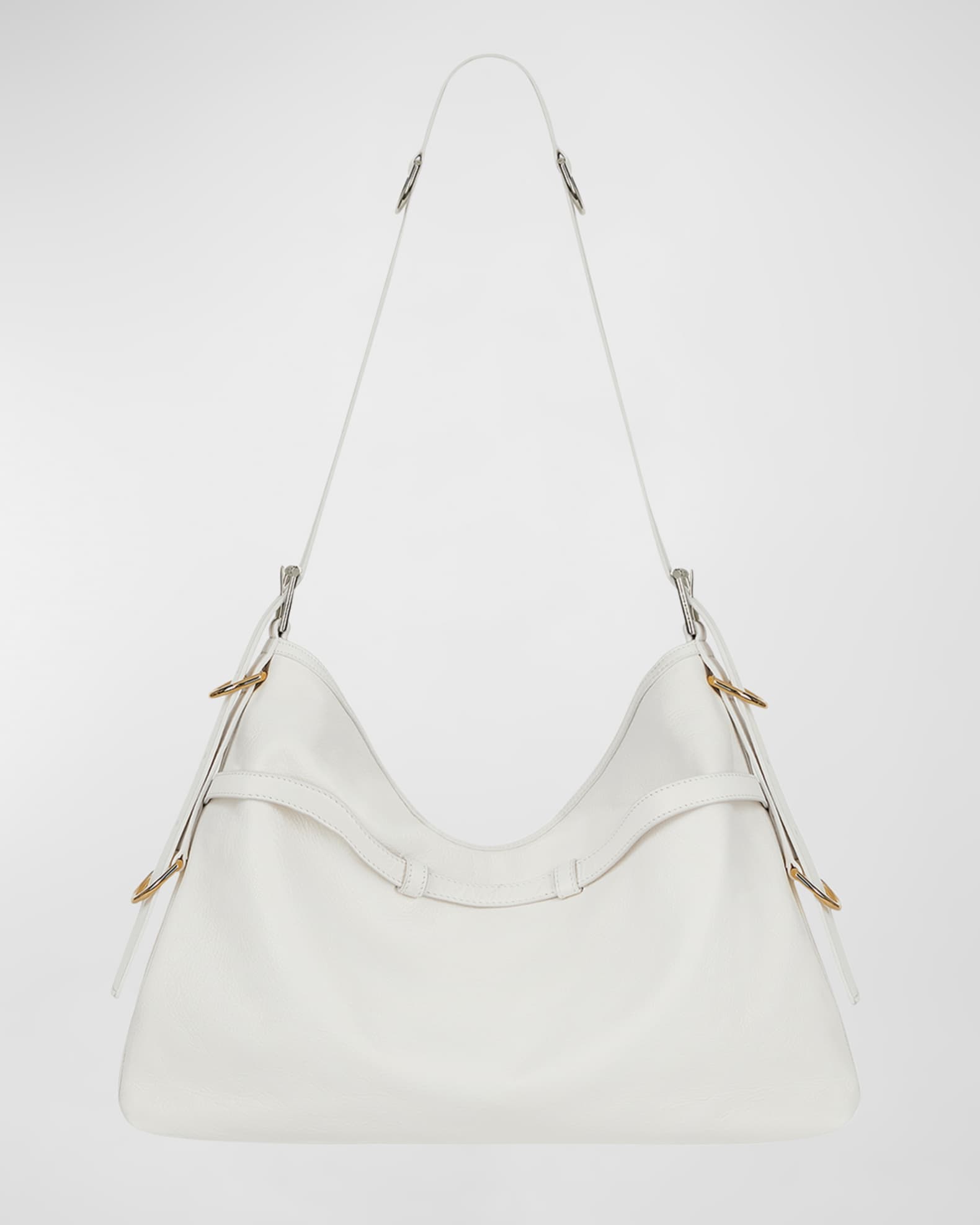 【SALE】ヴォワイユー ミディアム Medium Voyou bag in shiny leather in - black | Givenchy US