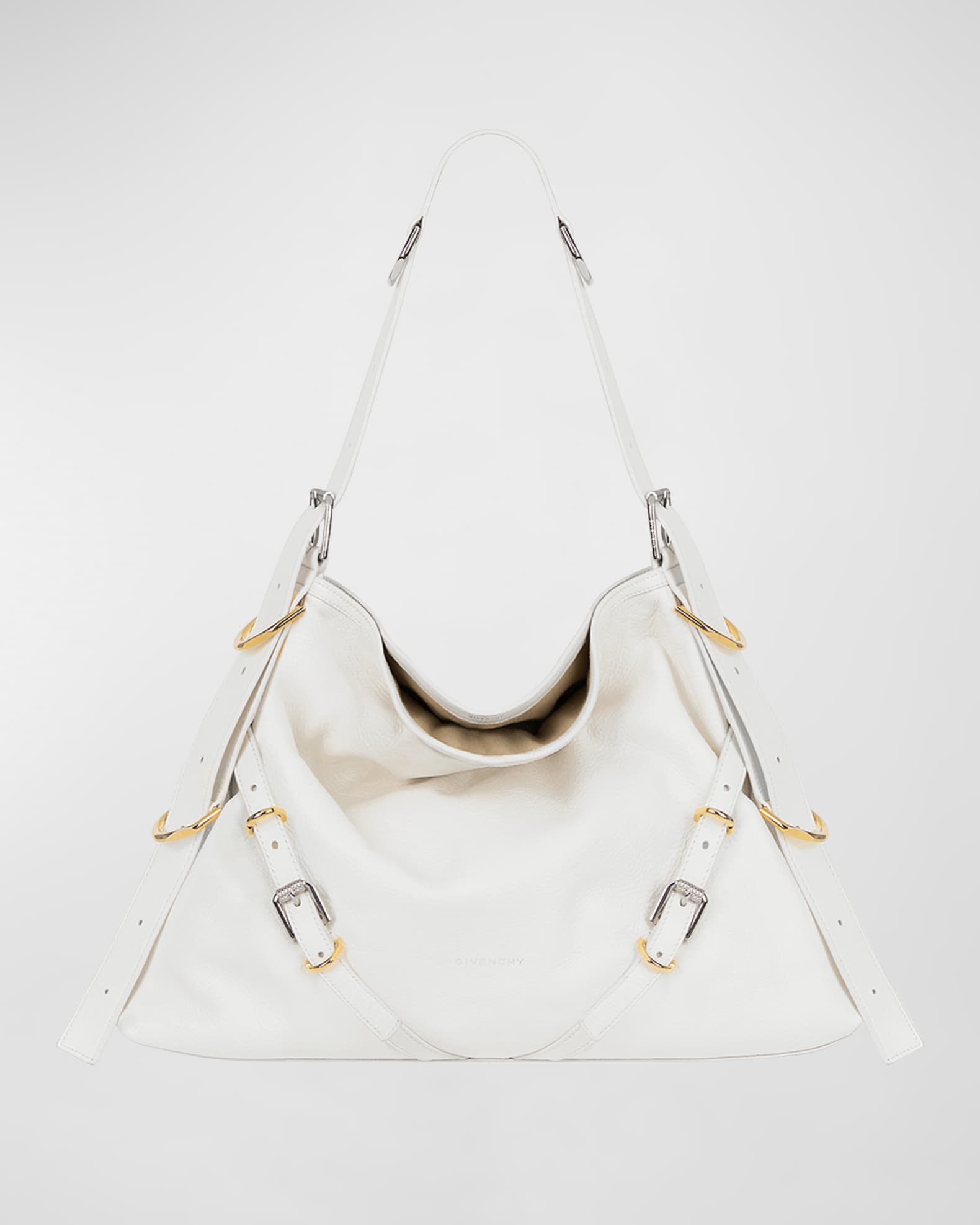 【Givenchy】MEDIUM VOYOU BAG◆BB510BB238640 Medium Voyou bag in leather with multi-buckles in